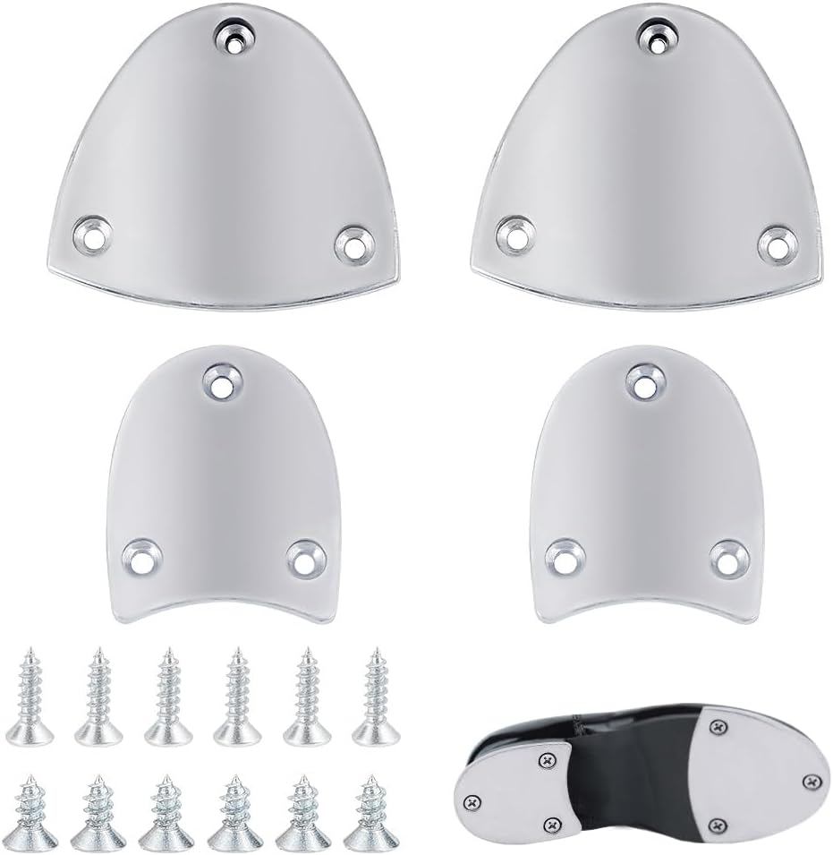 AHANDMAKER 1 Pair Metal Heel Plates,Sole Heel Guard Repair Pads,Heel Replacement