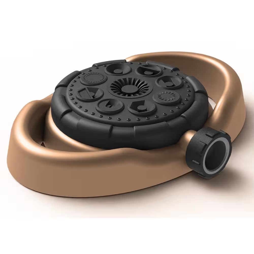 Gardener'S Choice 8-Pattern Metal Sprinkler with Swivel Connection