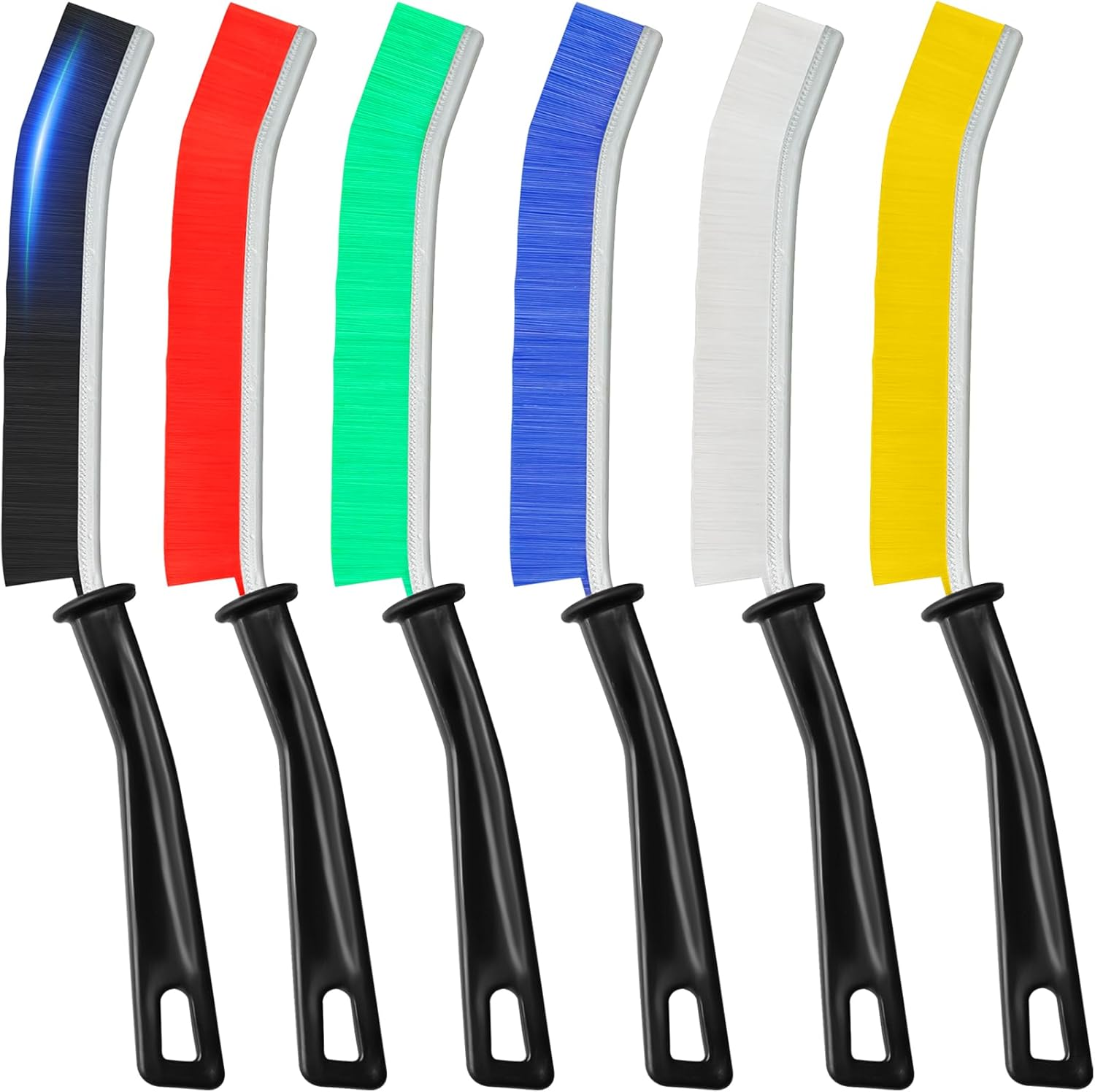 Premium 6Pcs Colorful Hard Bristle Crevice Cleaning Brushes, Multifunctional Crevice Cleaning Tools, Designed for Cleaning Narrow Spaces, Suitable for Toilet, Bathroom, Grout Cleaner Brush