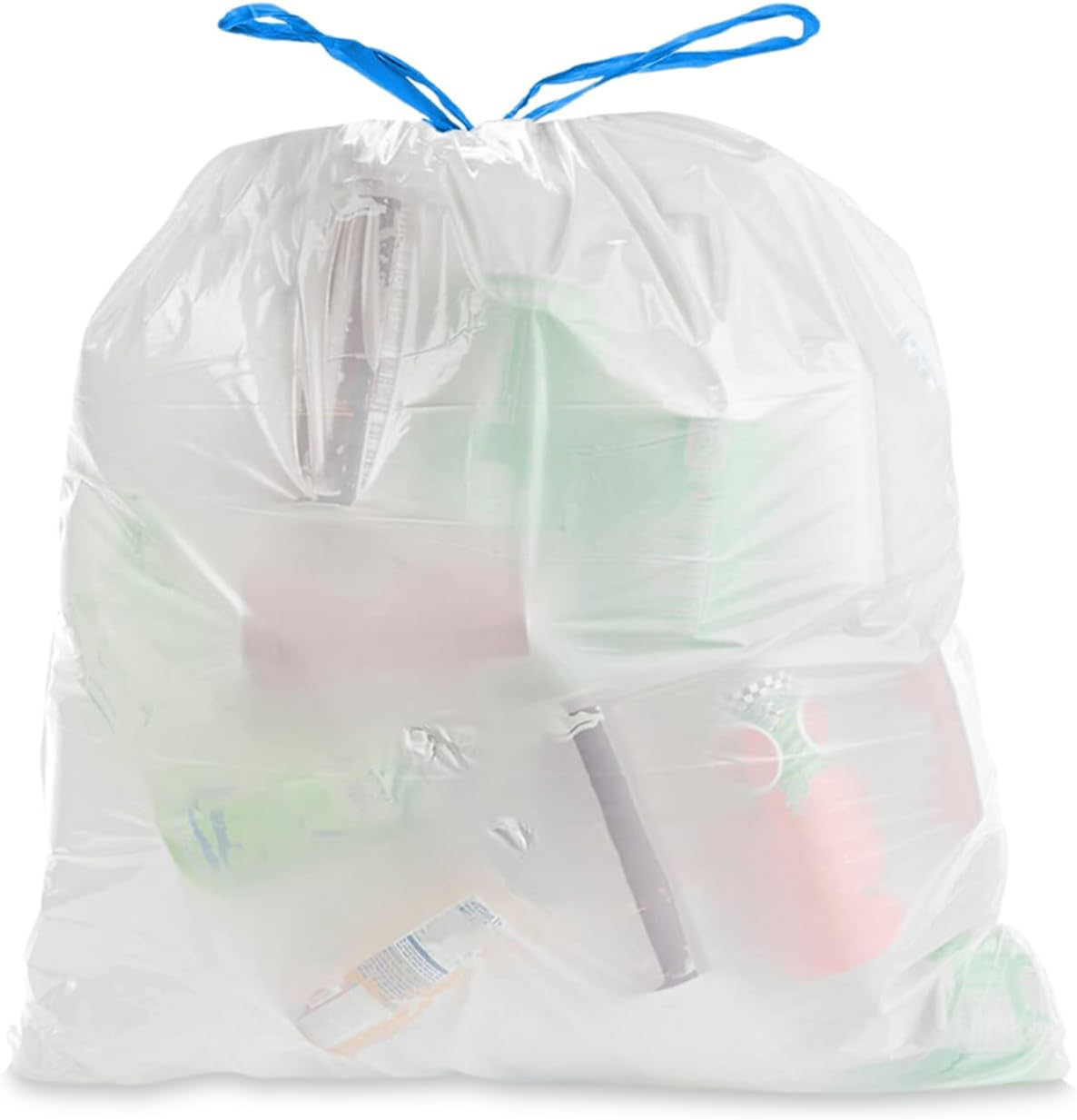 8 Gallon 0.7 MIL White Drawstring Fresh Scented Trash Bags - 22