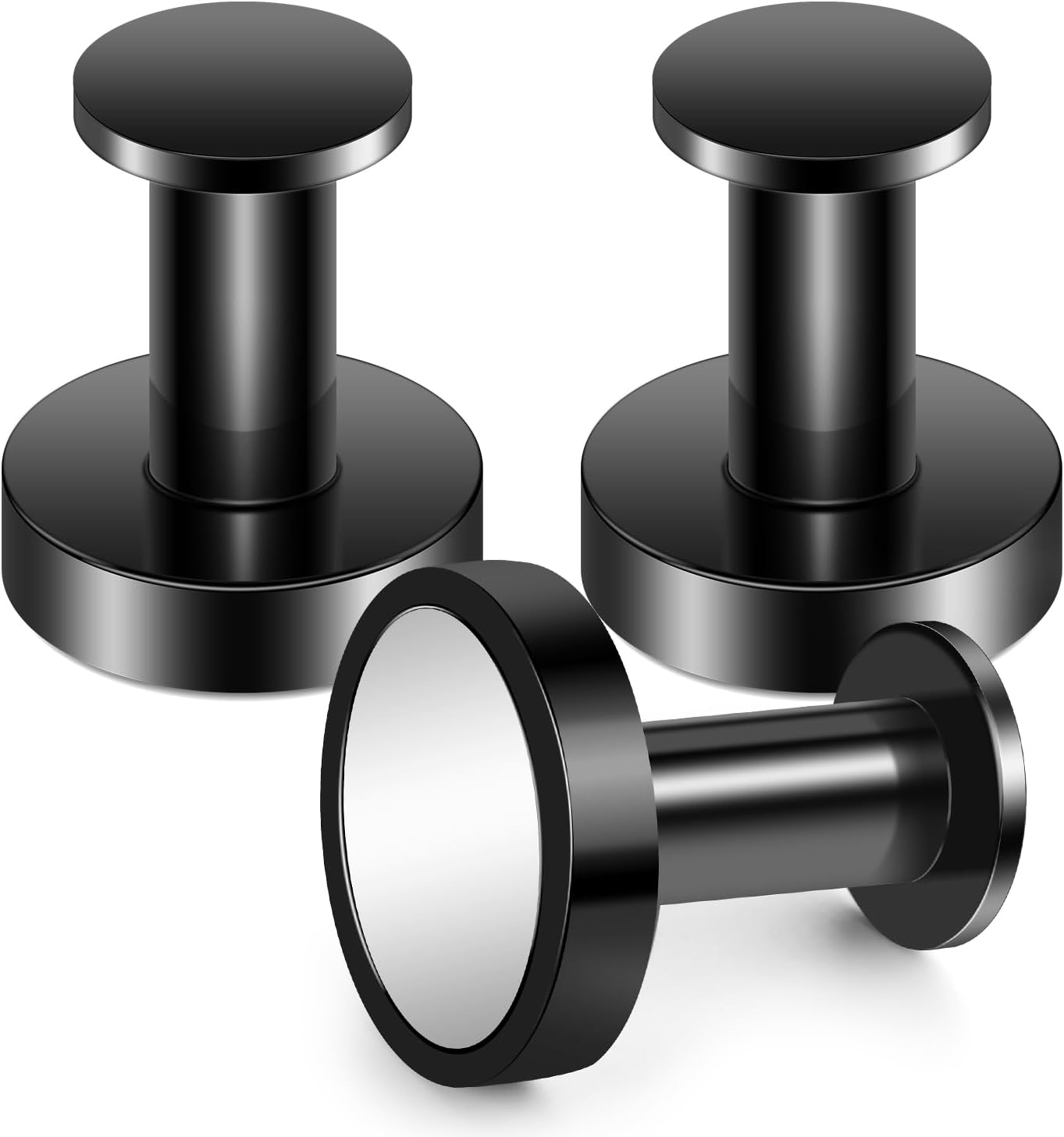 Magnetic Hooks for Cruise Cabins, Black 150Lb Cruise Ship Essentials, Boys Locker Accessories, Strong Magnetic Hooks for Classroom, Whiteboard, Grill, Cruise Ship, Garage, Hanging - 3Pcs