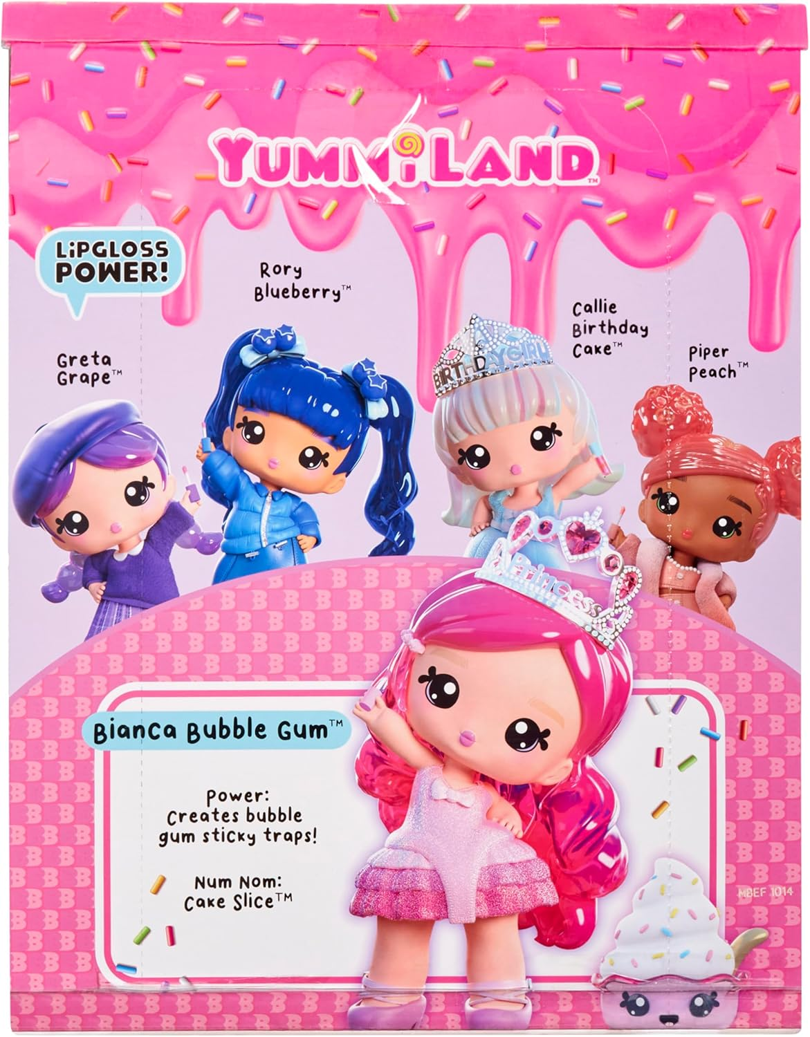 Yummiland Large Doll and Num Nom Lipgloss Pet - Bianca Bubblegum and Cake Sli... - Picture 4 of 15