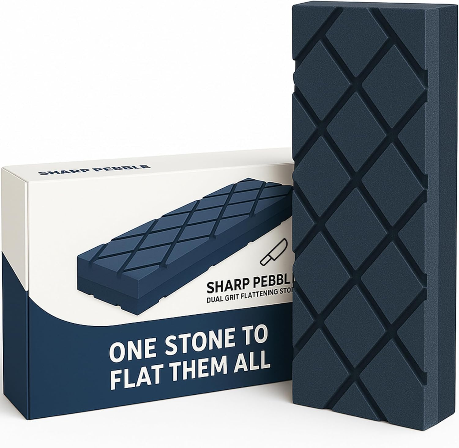 Large Flattening Stone- Dual Grit Coarse/Fine Sharpening Stones Flattener- Diamond Grooves Whetstone Fixer-Re Level Any Whetstones & Waterstones