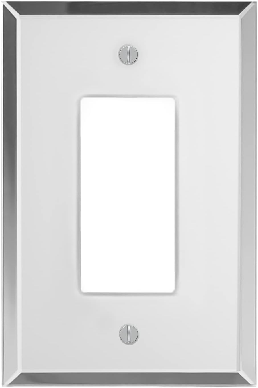 1 GFI Rocker | Plain Glass Mirror Switch Plates and Outlet Covers | 3.5