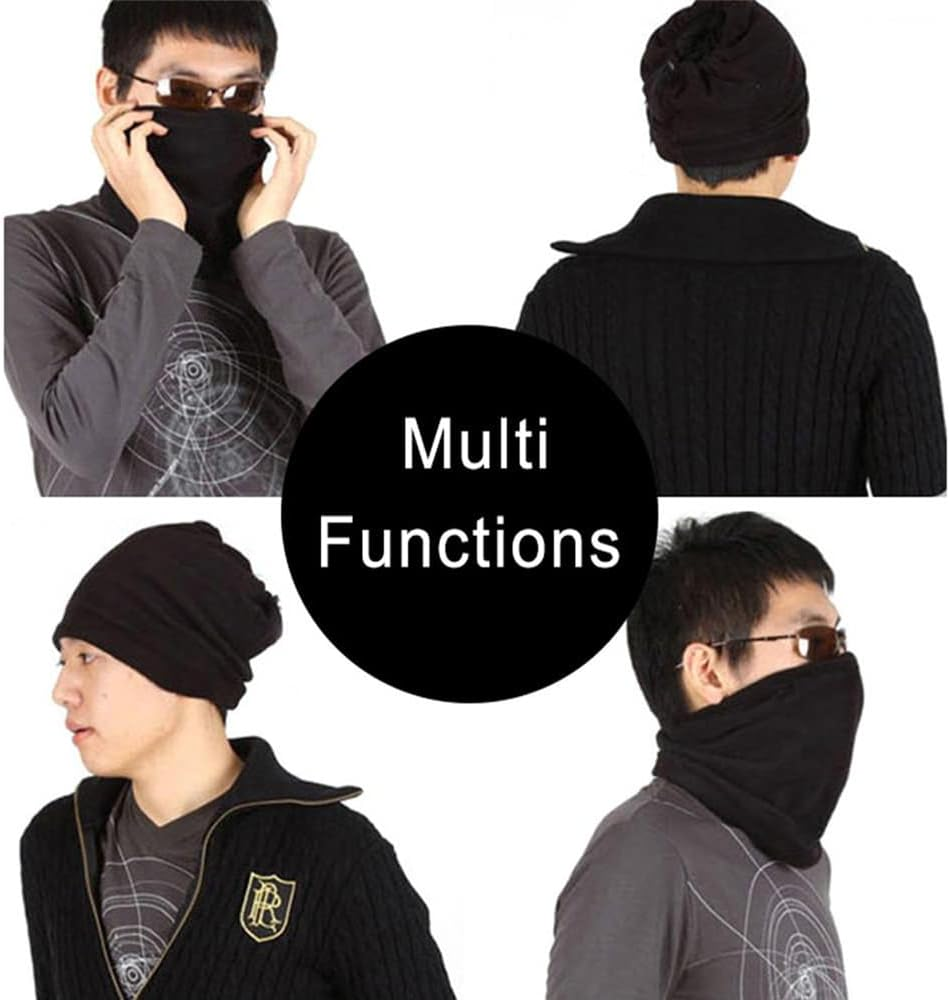 Winter Warm Fleece Snood Scarf Neck Warmer Beanie Hat Ski Balaclava Men Women - Picture 6 of 19