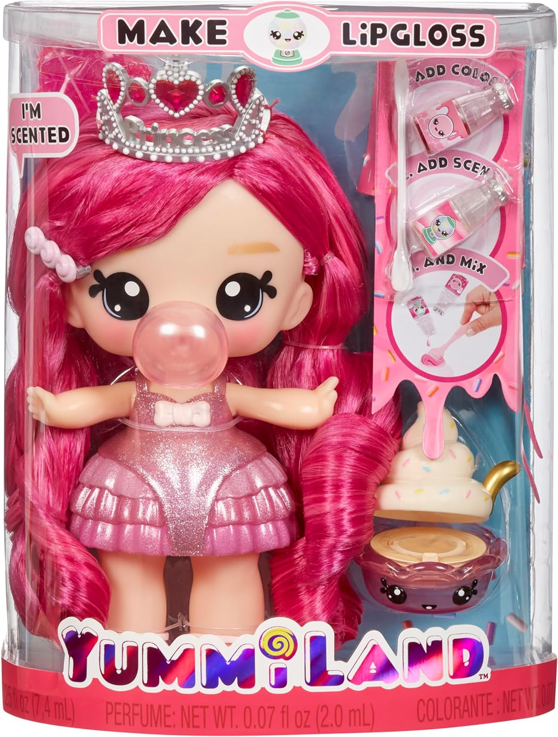 Yummiland Large Doll and Num Nom Lipgloss Pet - Bianca Bubblegum and Cake Sli... - Picture 3 of 15