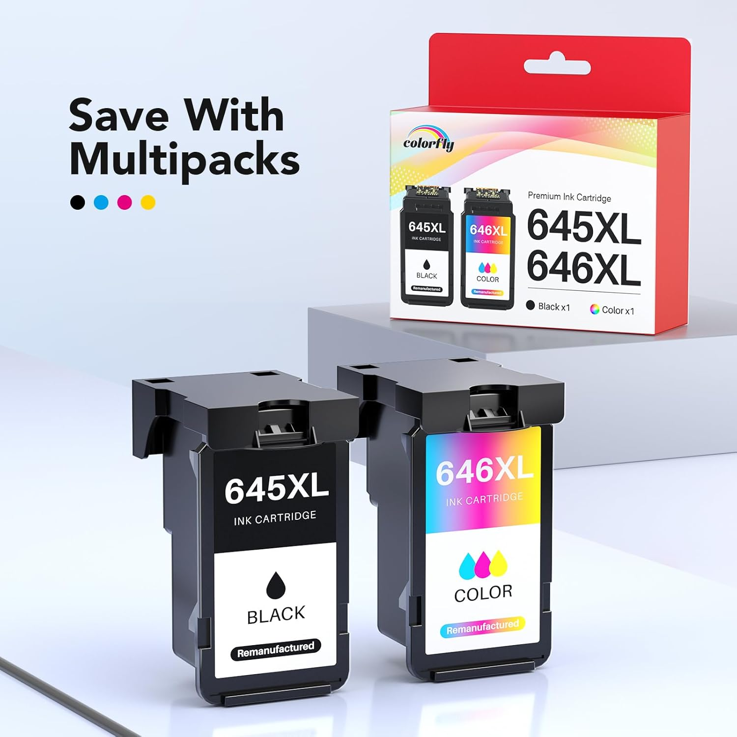 PG645XL CL646XL Ink Cartridges Replacement Canon Combo Pack PG-645 & CL-646 I... - Picture 5 of 16