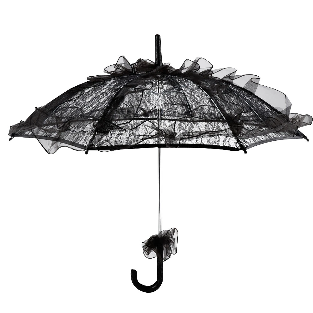 Lace Umbrella Black Color Lace Umbrella Parasol for Lady Women Party Decor Dancing Photography Prop Lace Parasol