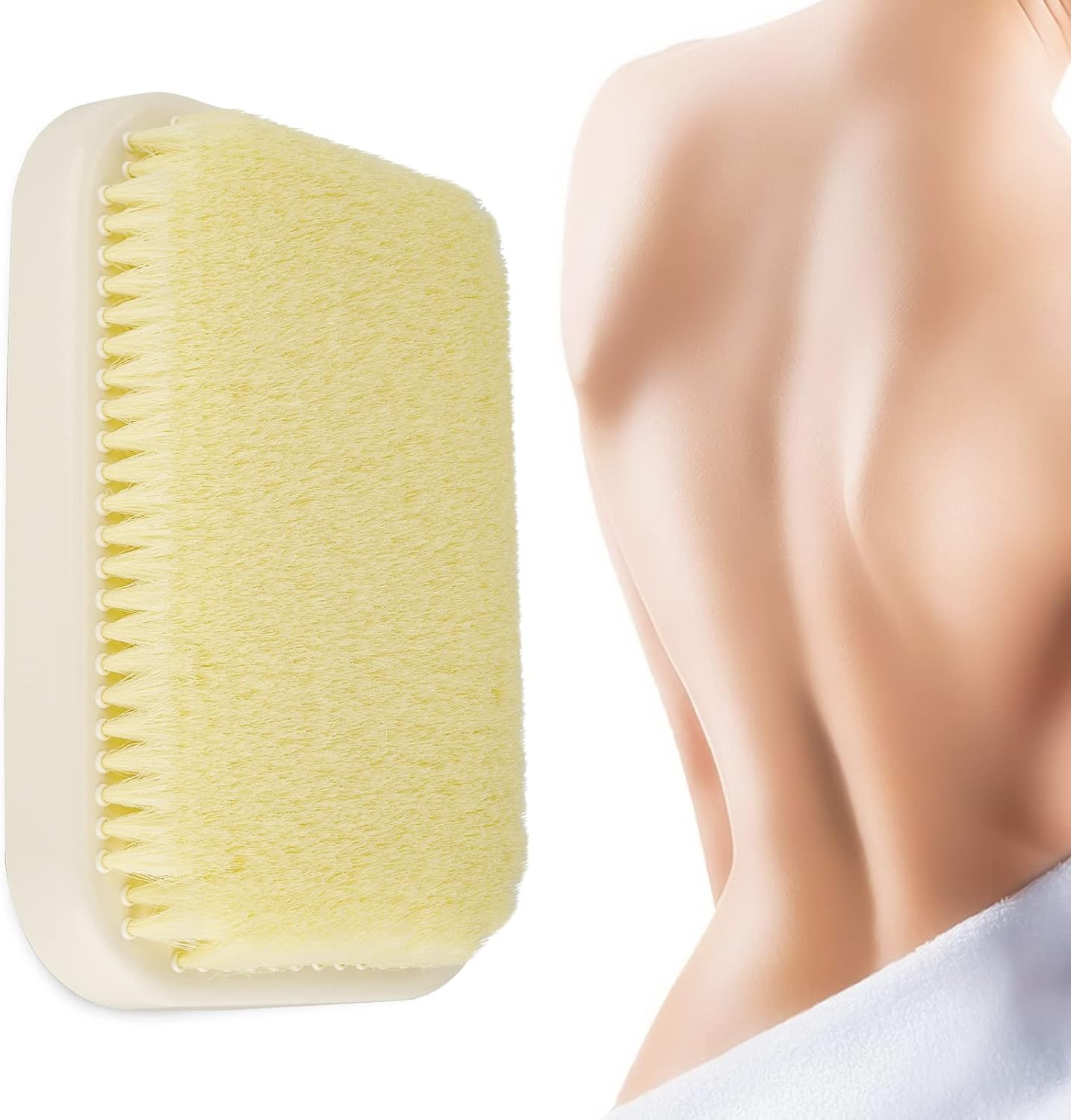 Wall Mounted Back Scrubber for Shower, Exfoliating Bath Wash Pad, Hands-Free Back Body Brush Scrubber for Men Women