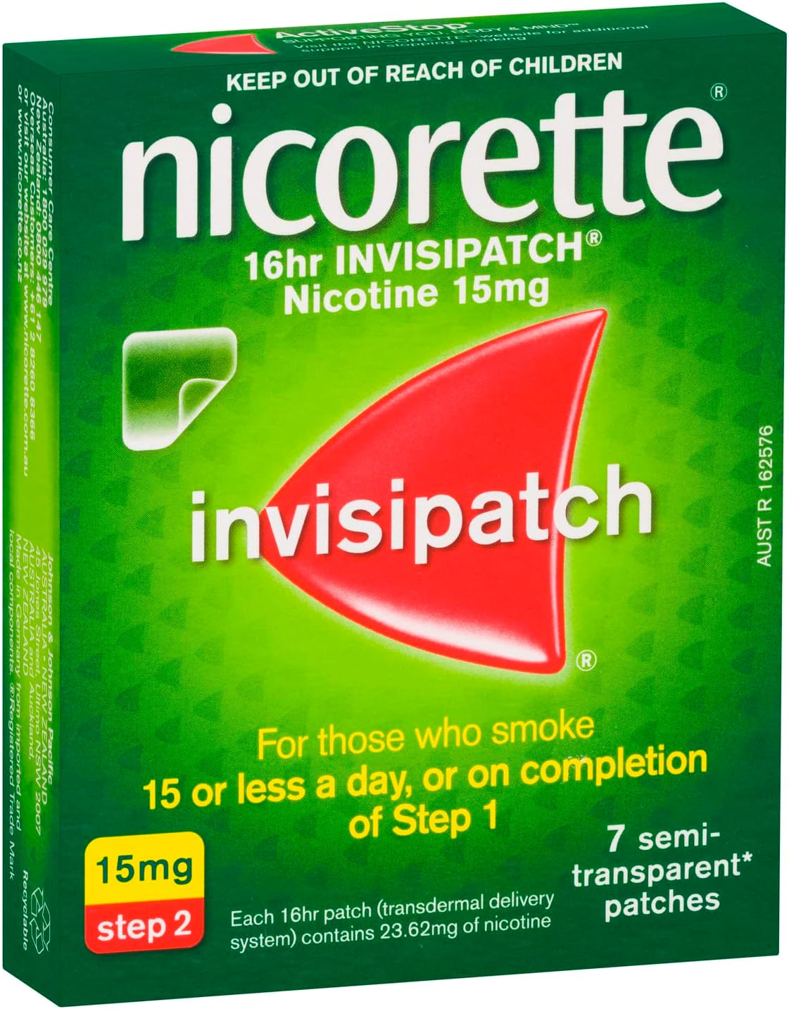 Nicorette Quit Smoking Nicotine 16 hour Invisipatch Step 1 25mg 7 Pack - Picture 11 of 15