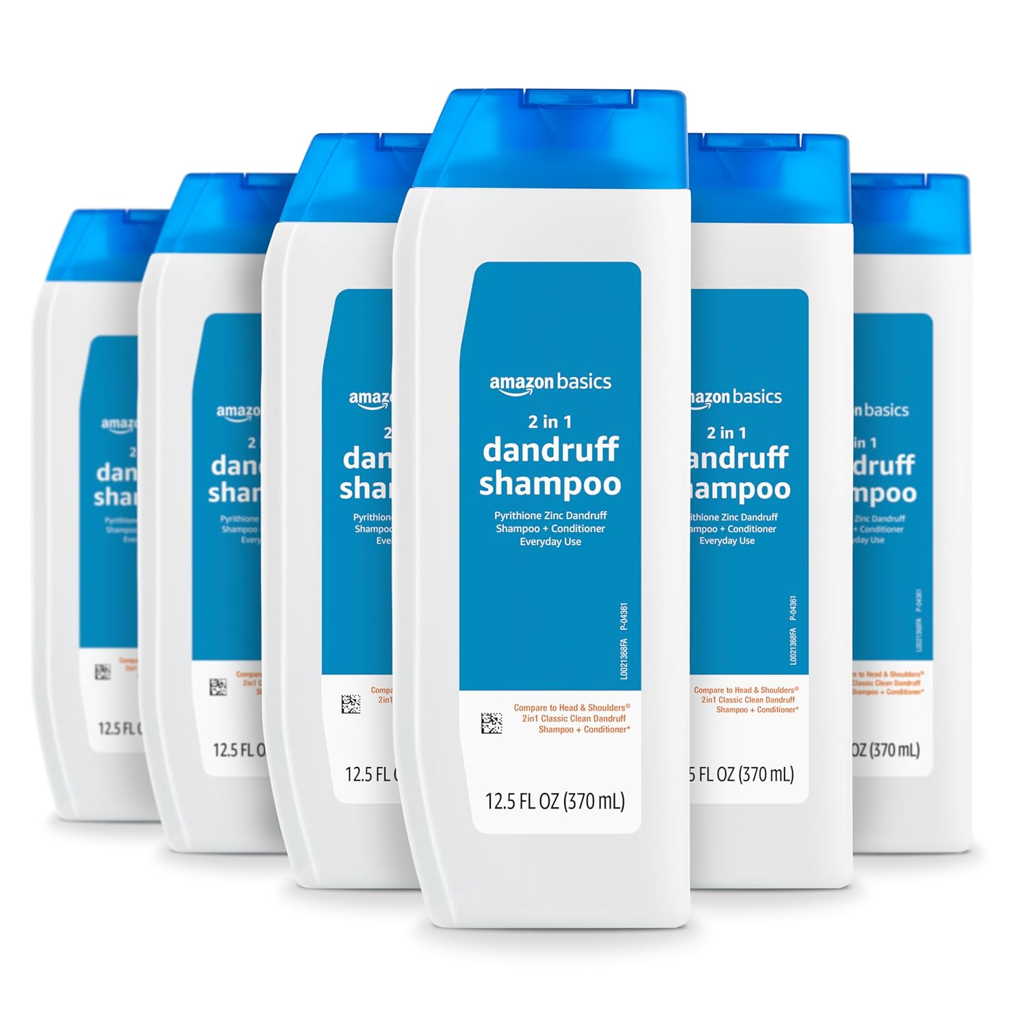 2-In-1 Dandruff Shampoo and Conditioner, Gentle, Ph Balanced, 12.5 Fl Oz (Pack of 6) (Previously Solimo)