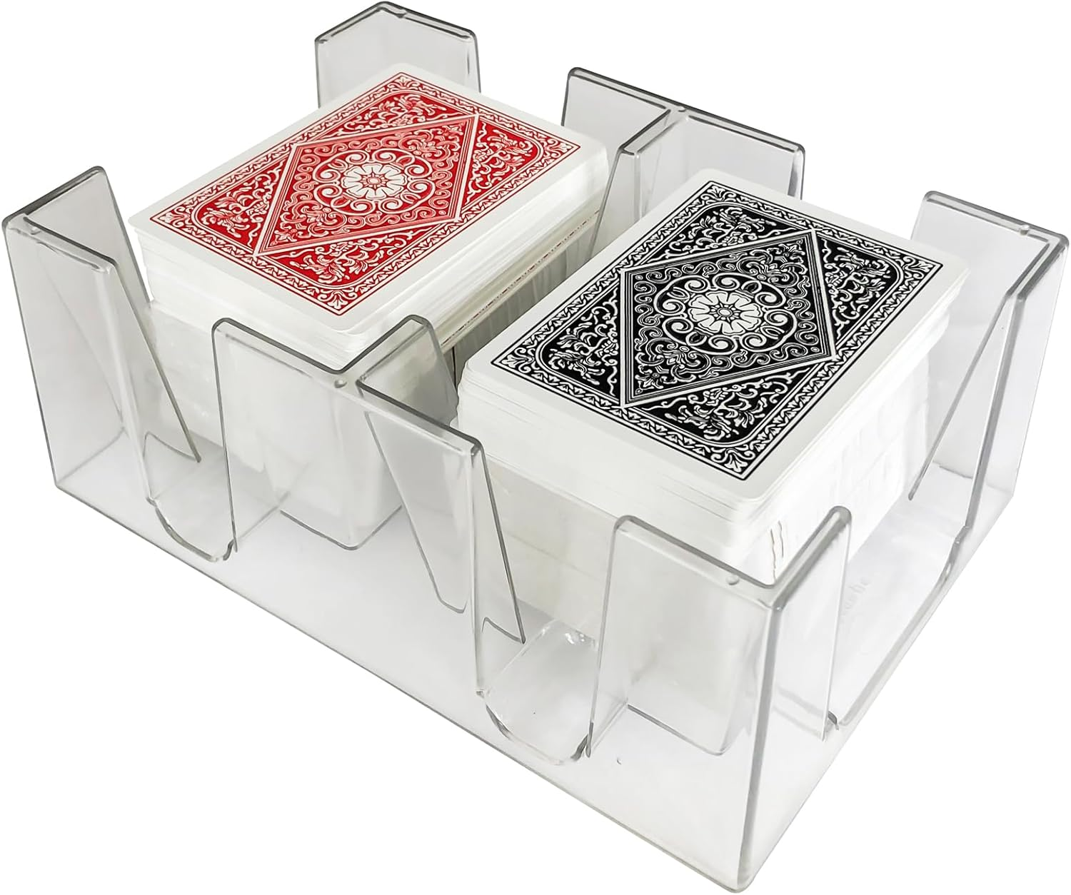 Yuanhe 6 Deck Clear Canasta Playing Card Tray