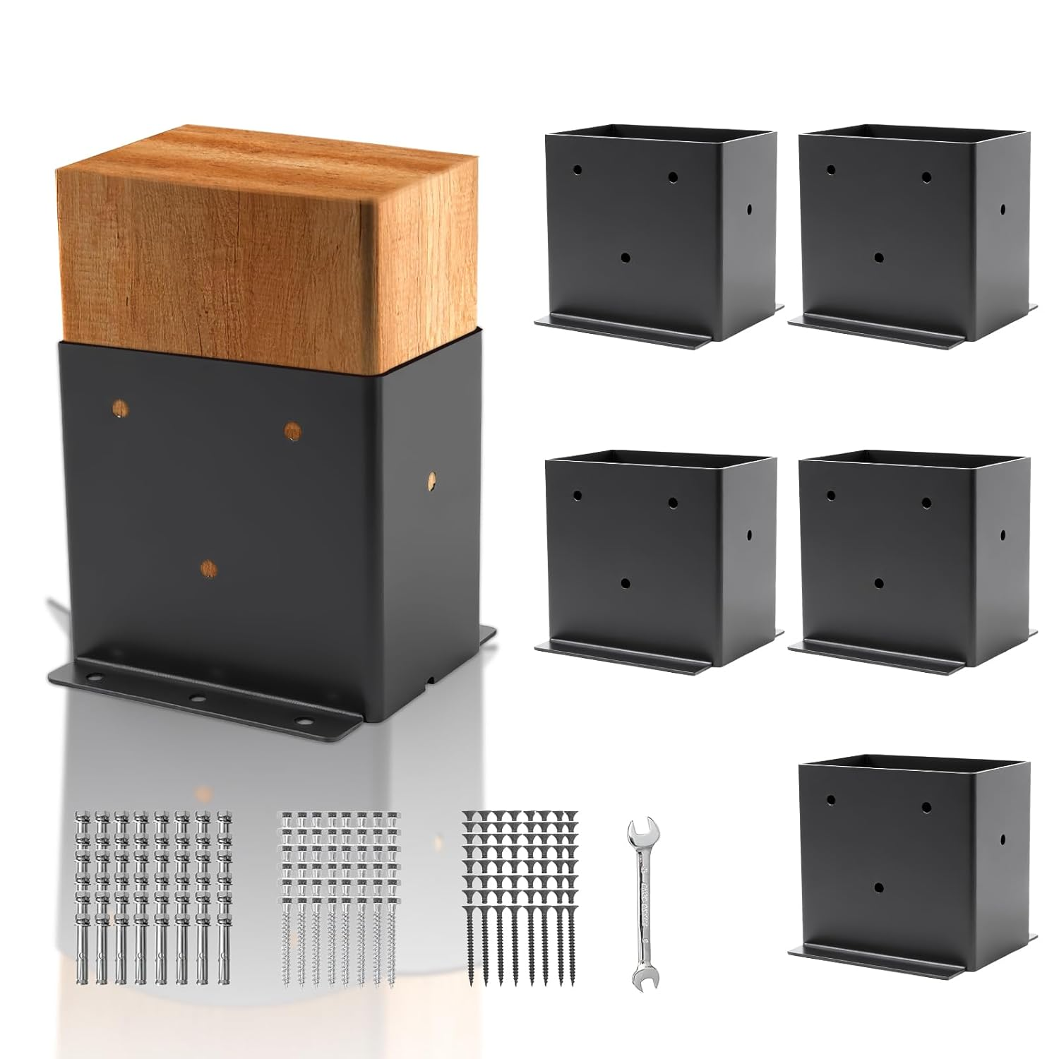 6 Set 4“× 6” Post Base, (Inner Size 3.6