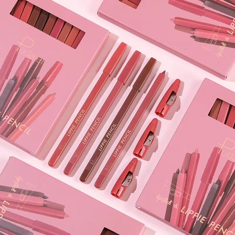 Custom Logo Wholesale Cosmetic Lip Liner Best Selling Long Lasting Waterproof Lip Liner Pencil Private Label Creamy Lipliner Set