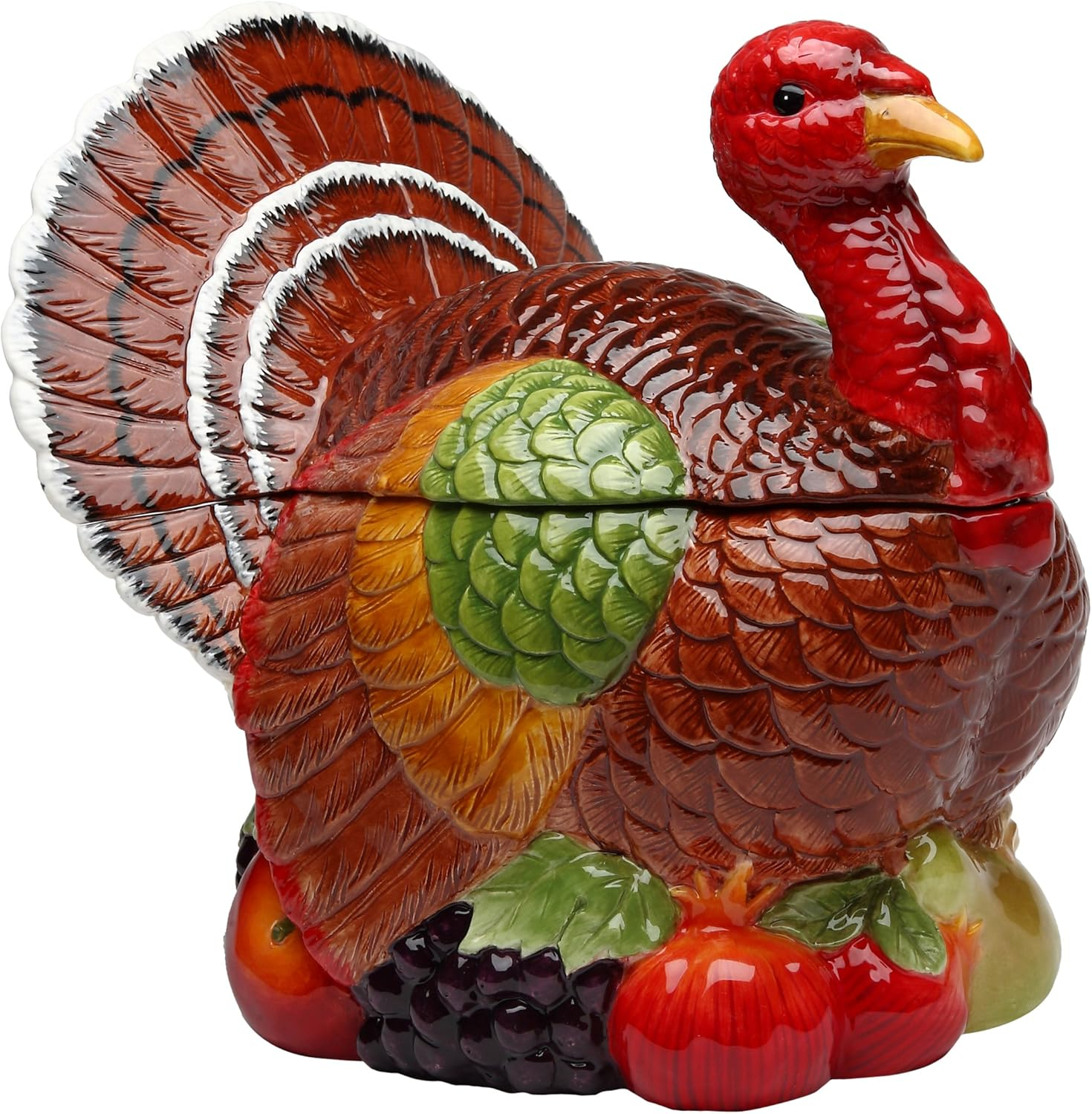 Cosmos Gifts Turkey Design Ceramic Cookie Jar, 10-3/8-Inch