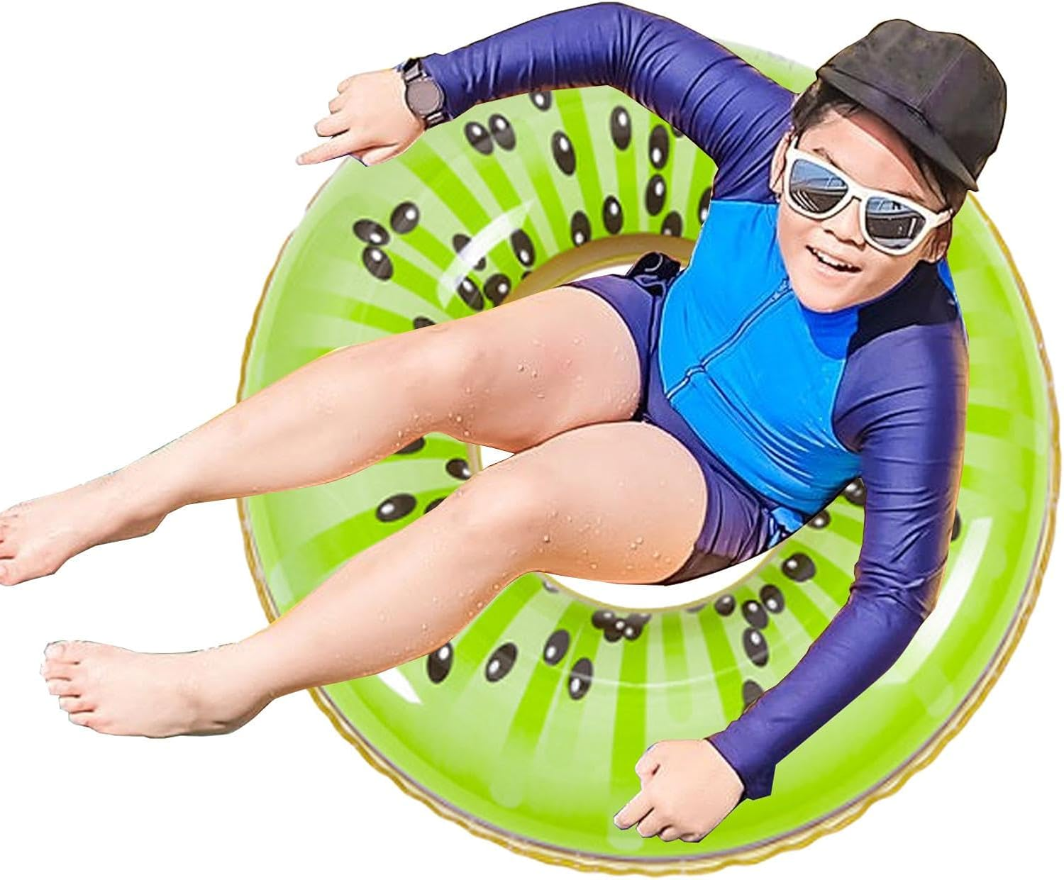 Fruit Pool Float | Watermelon Kiwi Orange Lime Swim Tube Raft, Fruit Inflatab... - Picture 10 of 14