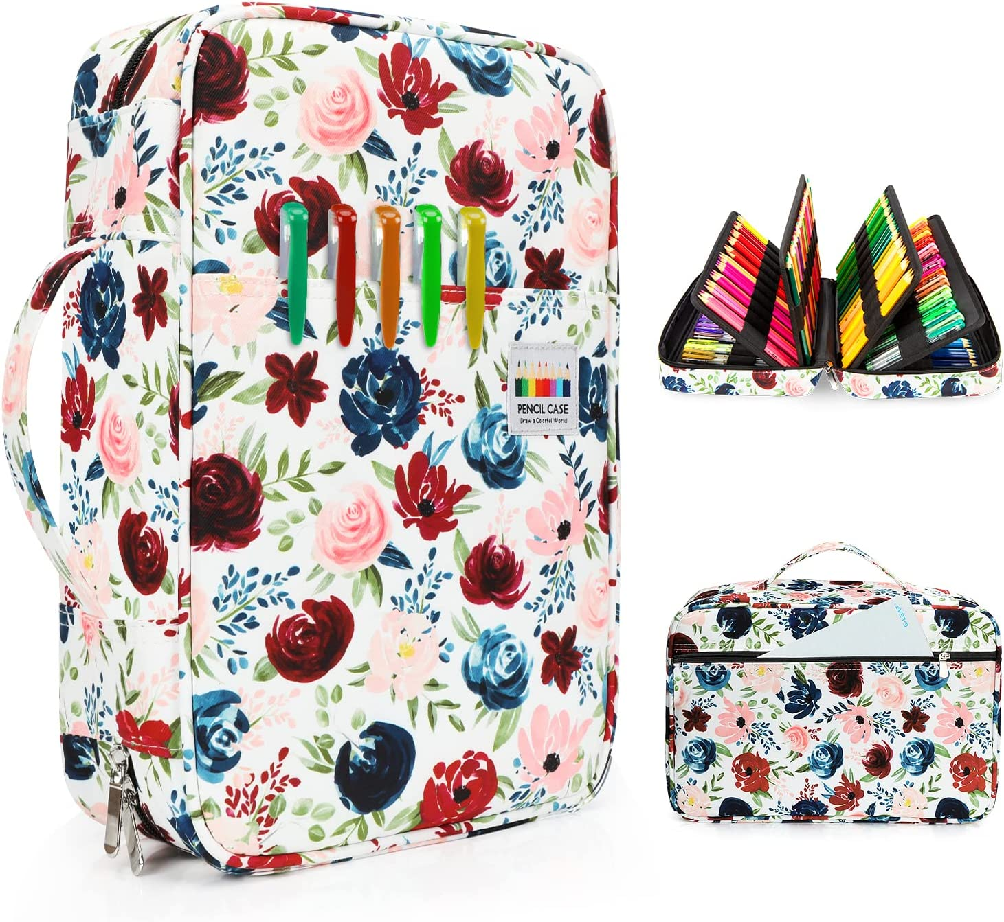 300 Slots Pencil Case Colored Pencil Case Organizer with Handy Wrap & Zipper,... - Picture 10 of 21