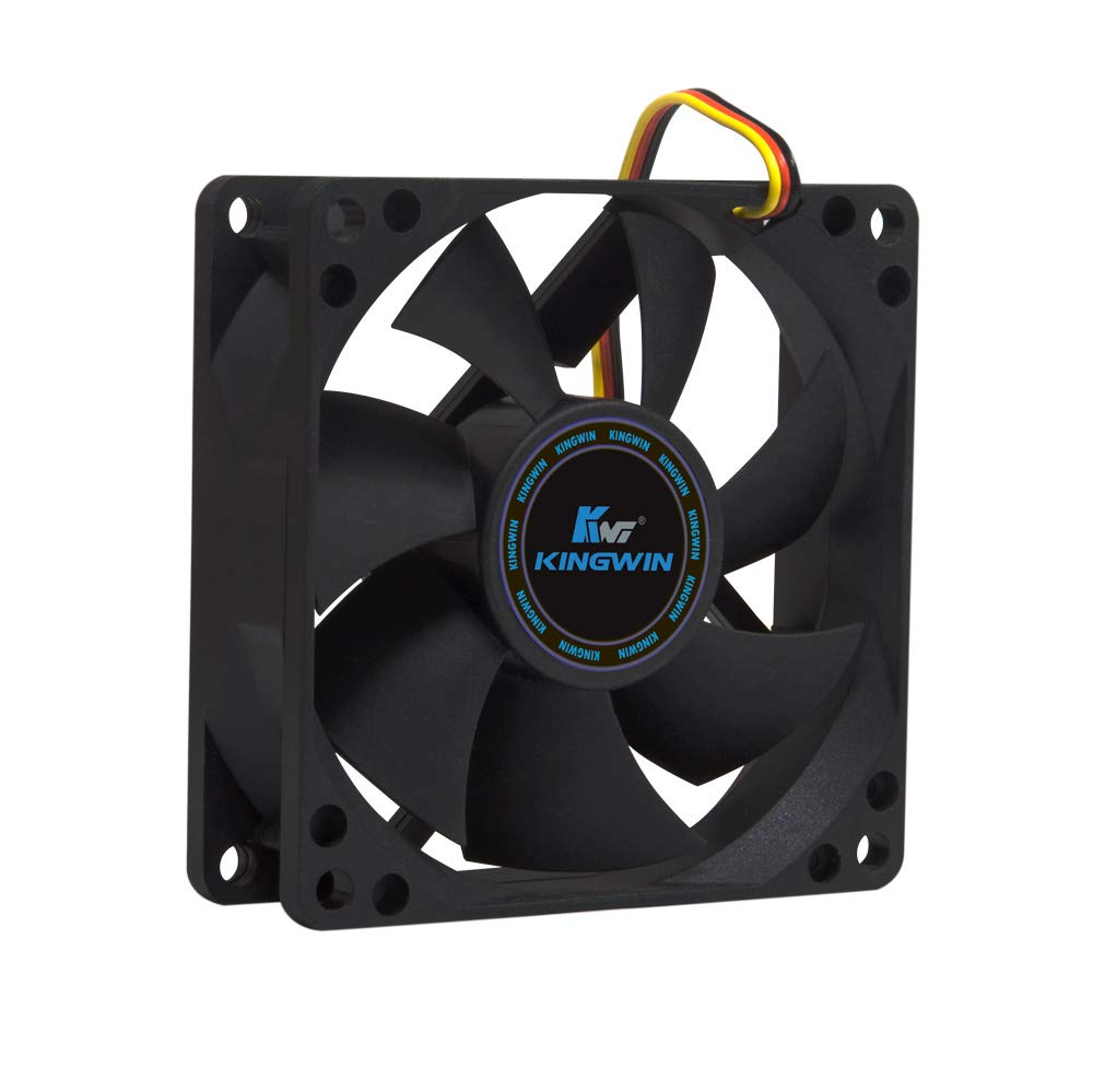 80Mm Silent Fan – Quiet PC Cooling Fan for Computer Cases, CPU Coolers, Mining Rigs – Long Life Bearing, Maximum Airflow, Low Noise, 80Mm Computer Case Fan – Black
