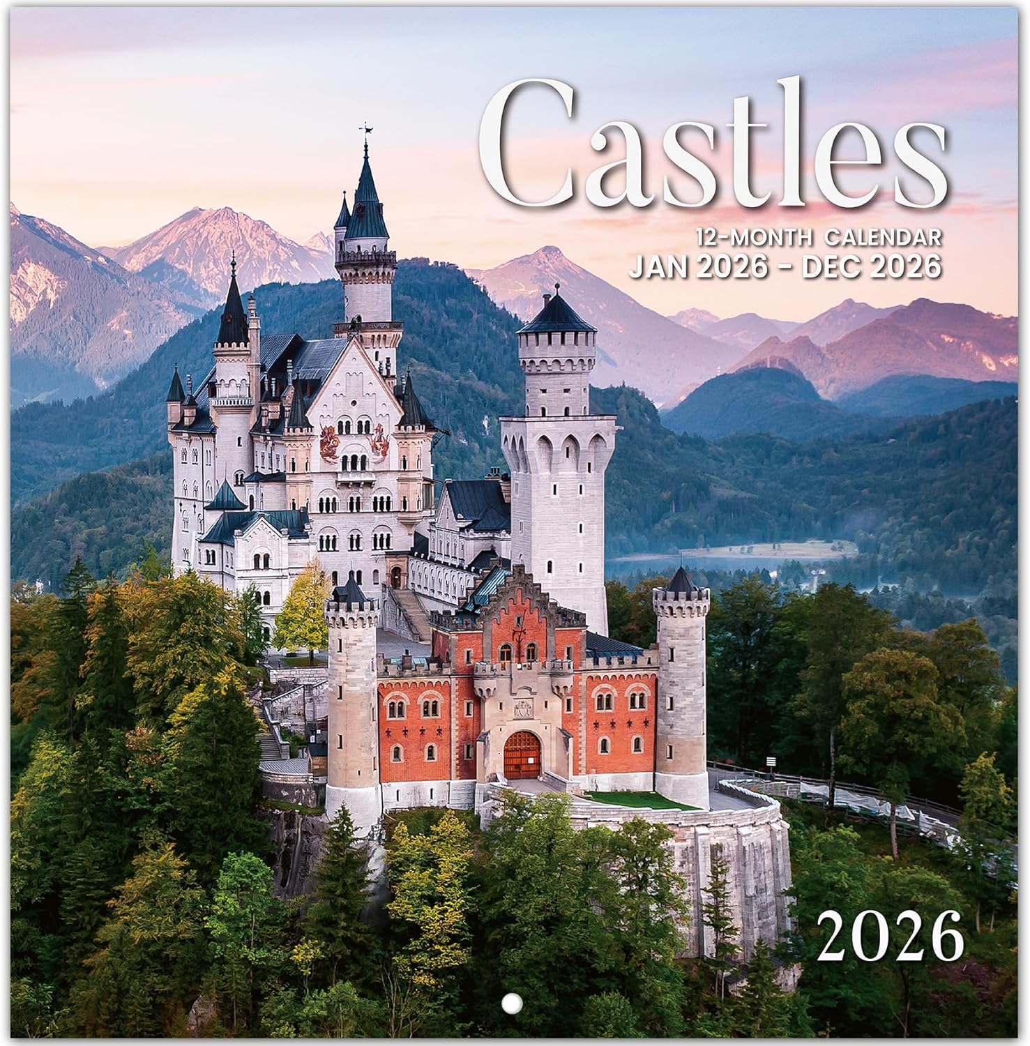 2026 Calendar, Castles Monthly Wall Calendar 2026 Runs from Nov 2025 – Dec 2026, Hanging Wall Calendar, 11.6