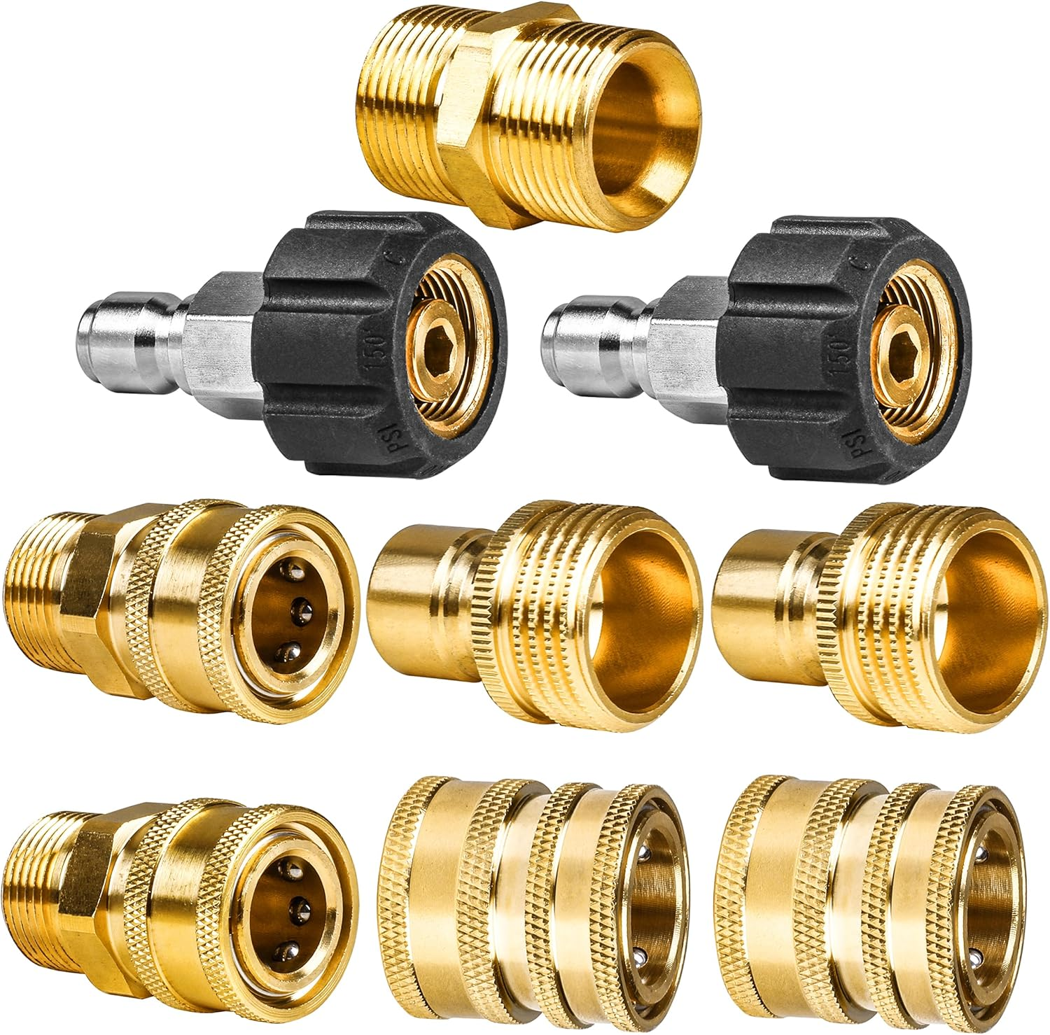 Pressure Washer Adapter Set, M22 Swivel to 3/8