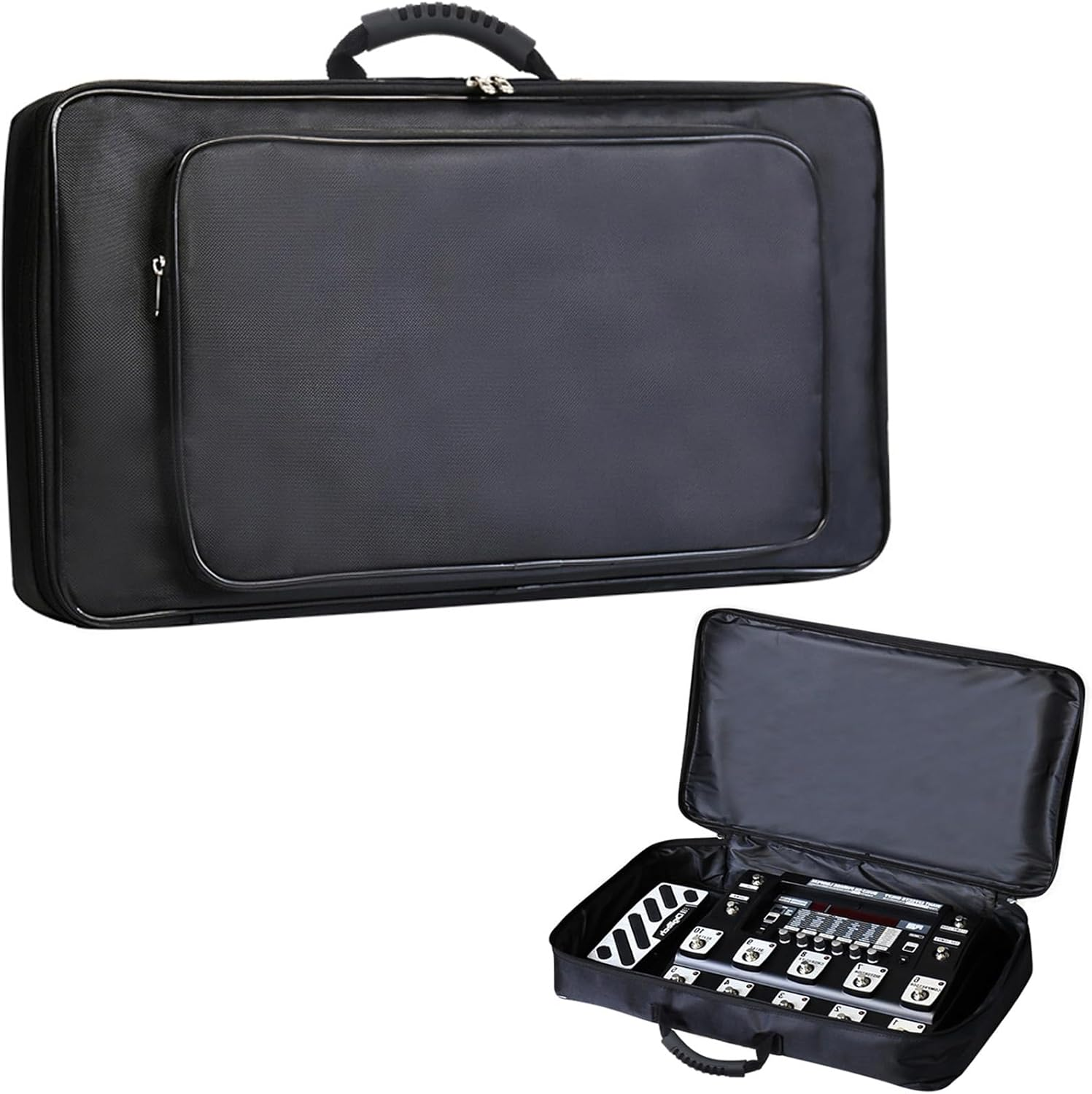 Guitar Effects Pedal Board Carry Bag, Guitar Portable Gig Bag Effects Pedal Case for Micro Controllers, Keyboards, and Multi-Effects Pedals, Carrying Bag Large Capacity Pocket Ideal for Guitar Lover