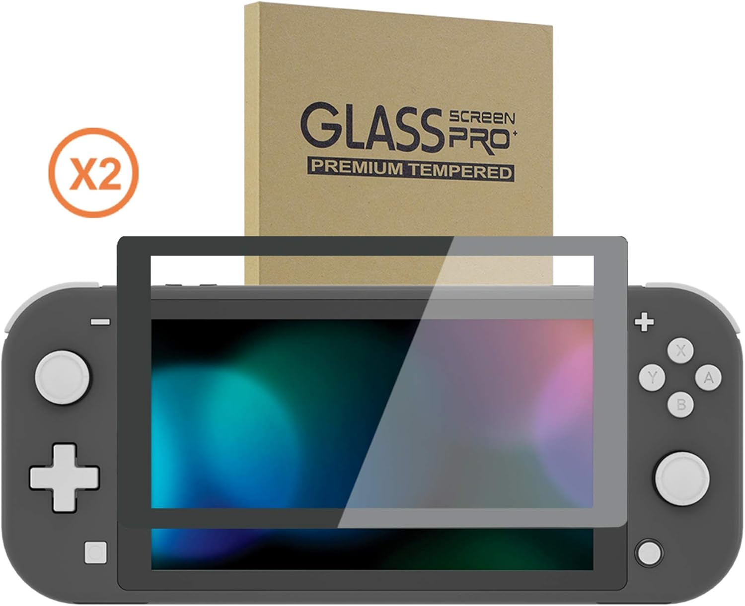 eXtremeRate 2 Pack Gray Border Transparent HD Clear Saver Protector Film, Tem... - Picture 9 of 19