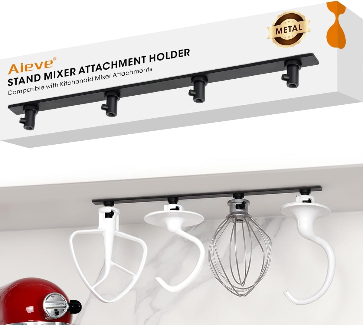Metal Stand Mixer Attachment Holder Compatible with Kitchenaid Mixer Accessories, for Storage Organize Your Kitchen Aid Attachments