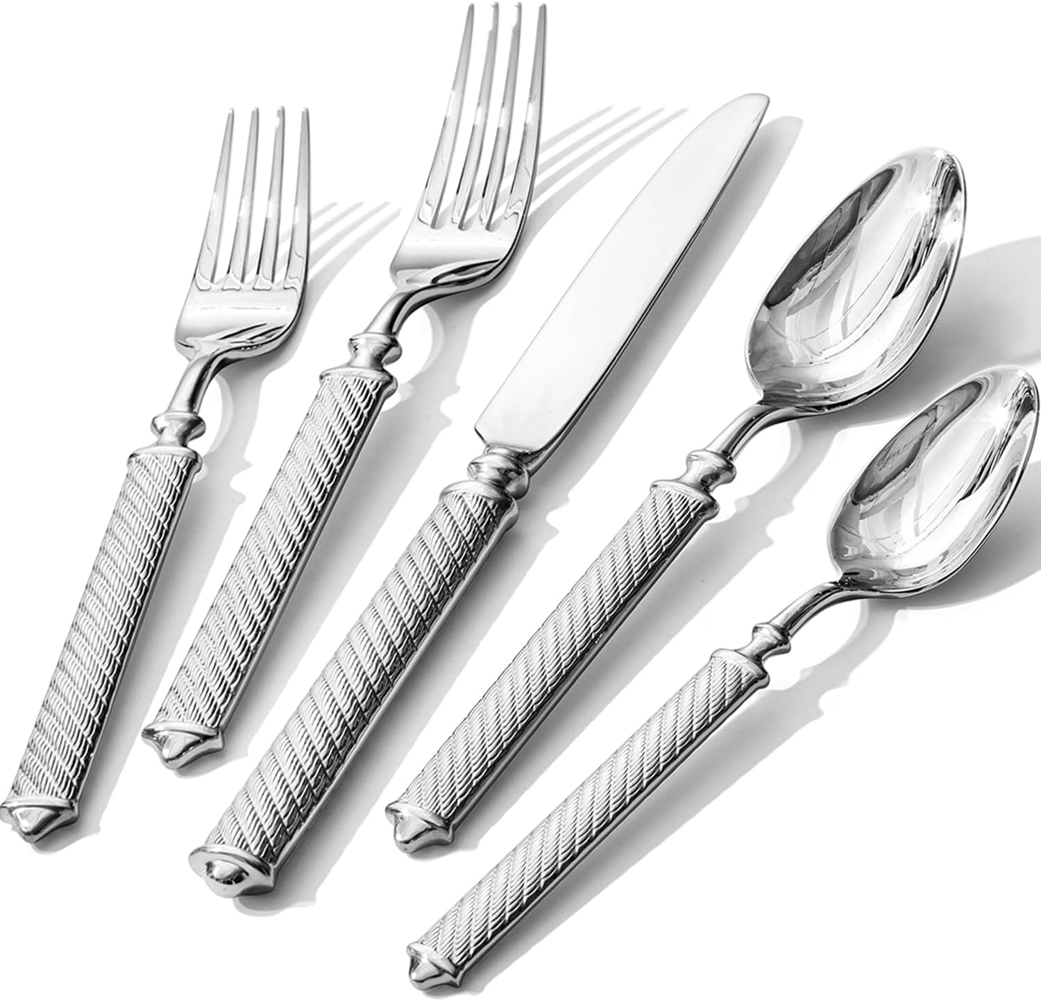 Silverware Set for 12, 60 Piece Flatware Set, 18/10 Stainless Steel