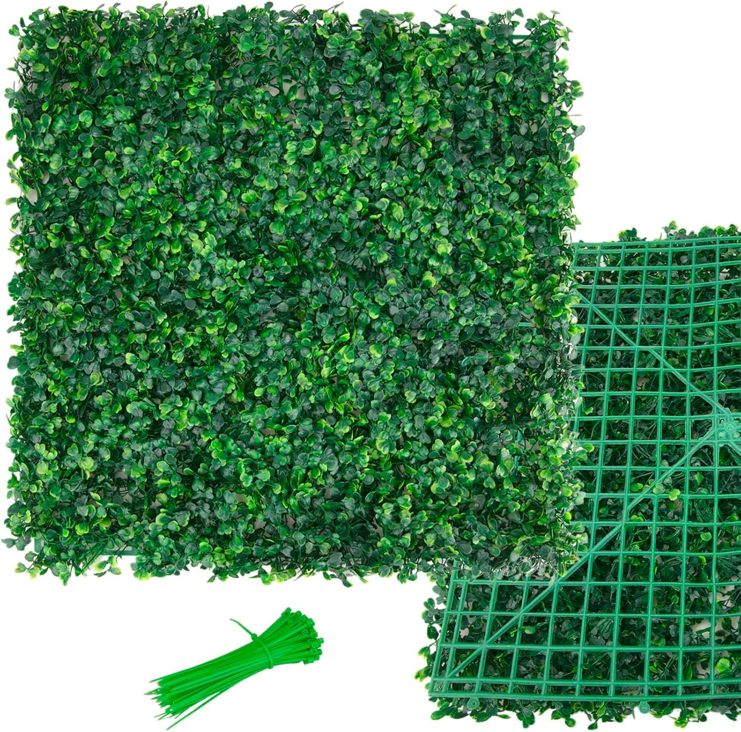 Boxwood Panels 20X20 Inch Grass Wall Panels-12 Pack Artificial Boxwood Panel for Greenery Wall Backdrop