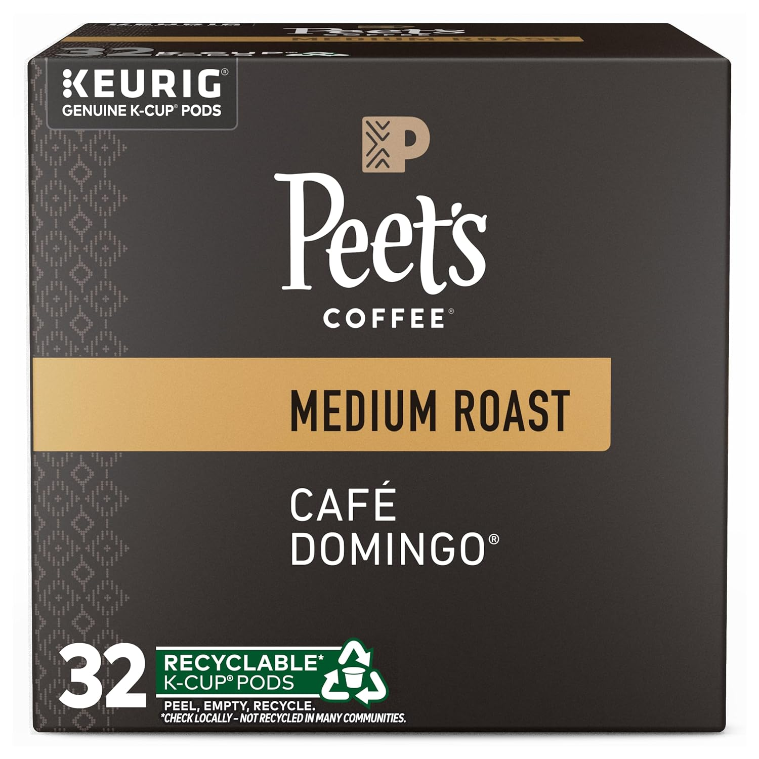 , Medium Roast Single Serve Coffee Pods - Café Domingo 32 Count (1 Box of 32 Pods)