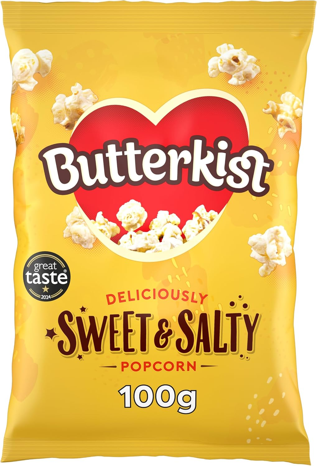 Butterkist - SWEET & SALTY popcorn 100g - 150 Calories Per Serving - Gluten Free, No Artificial Colours or Flavours, Suitable for Vegetarians