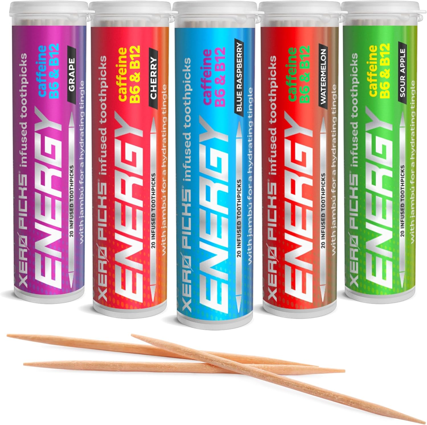 Xero Picks Energy Infused Flavored Toothpicks with Caffeine, B12 and B6 (Vari... - Picture 2 of 14