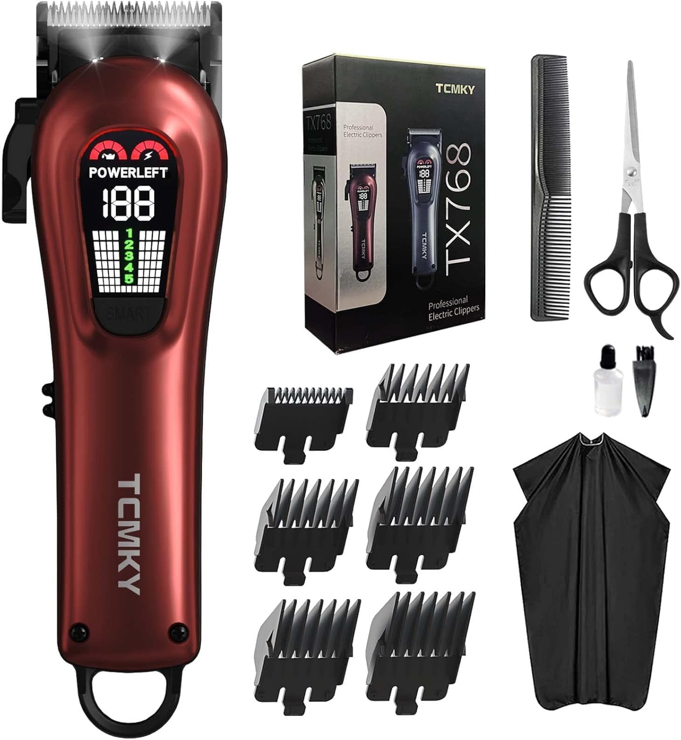Men's Professional Hair Clippers - Cordless and Corded Grooming Set