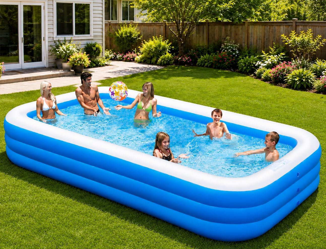 Large Inflatable Pool for Adults, 120