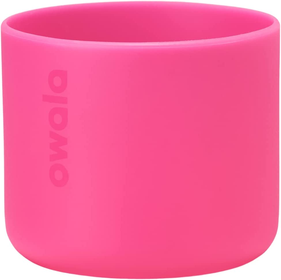 Silicone Water Bottle Boot, Anti-Slip Protective Sleeve Cover for 24-Oz Freesip, Twist, and Flip Stainless Steel Water Bottles, Bright Pink