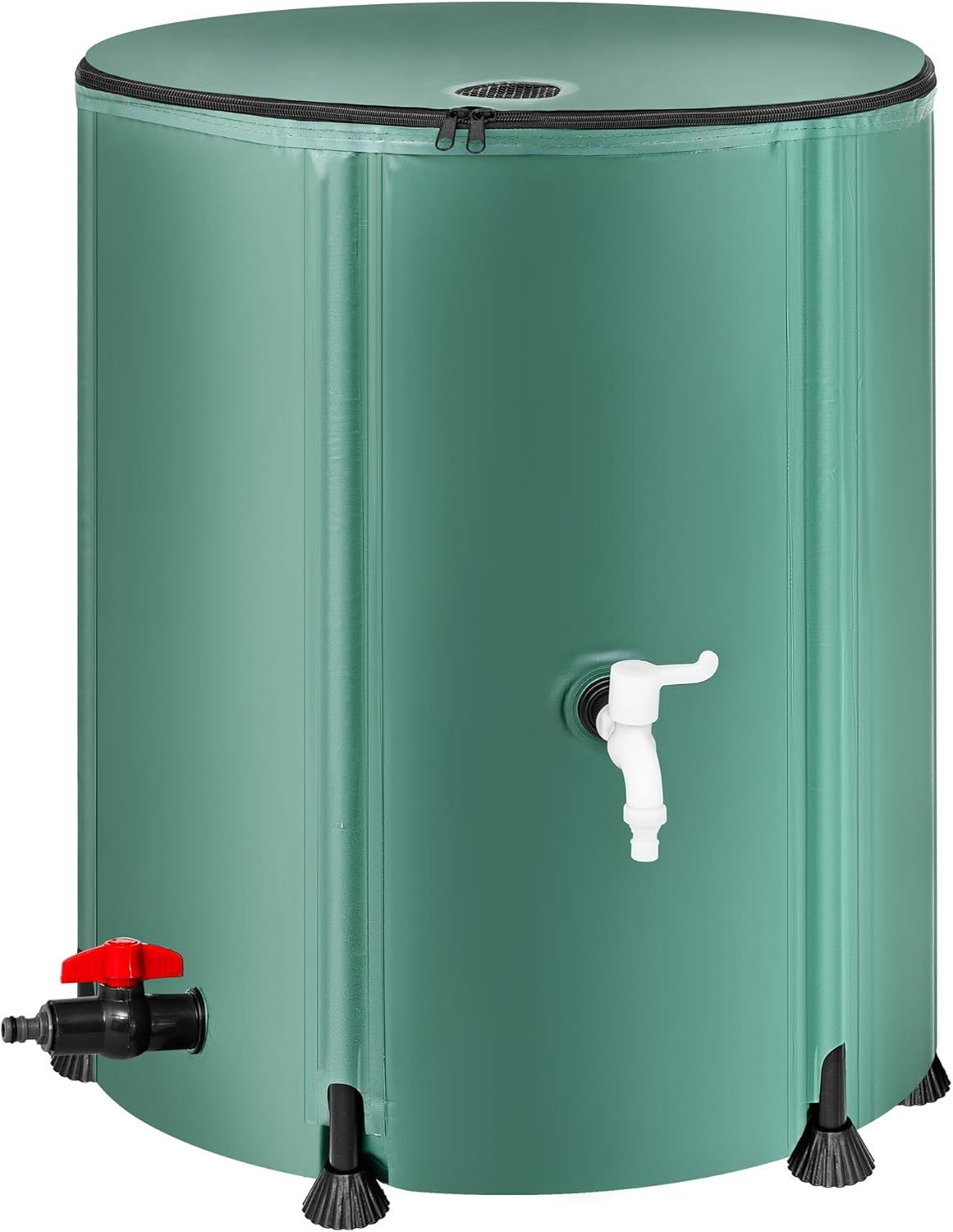 Tanque Plegable de Recoleccion de Agua de Lluvia 53 Galones con Grifos y Filtro