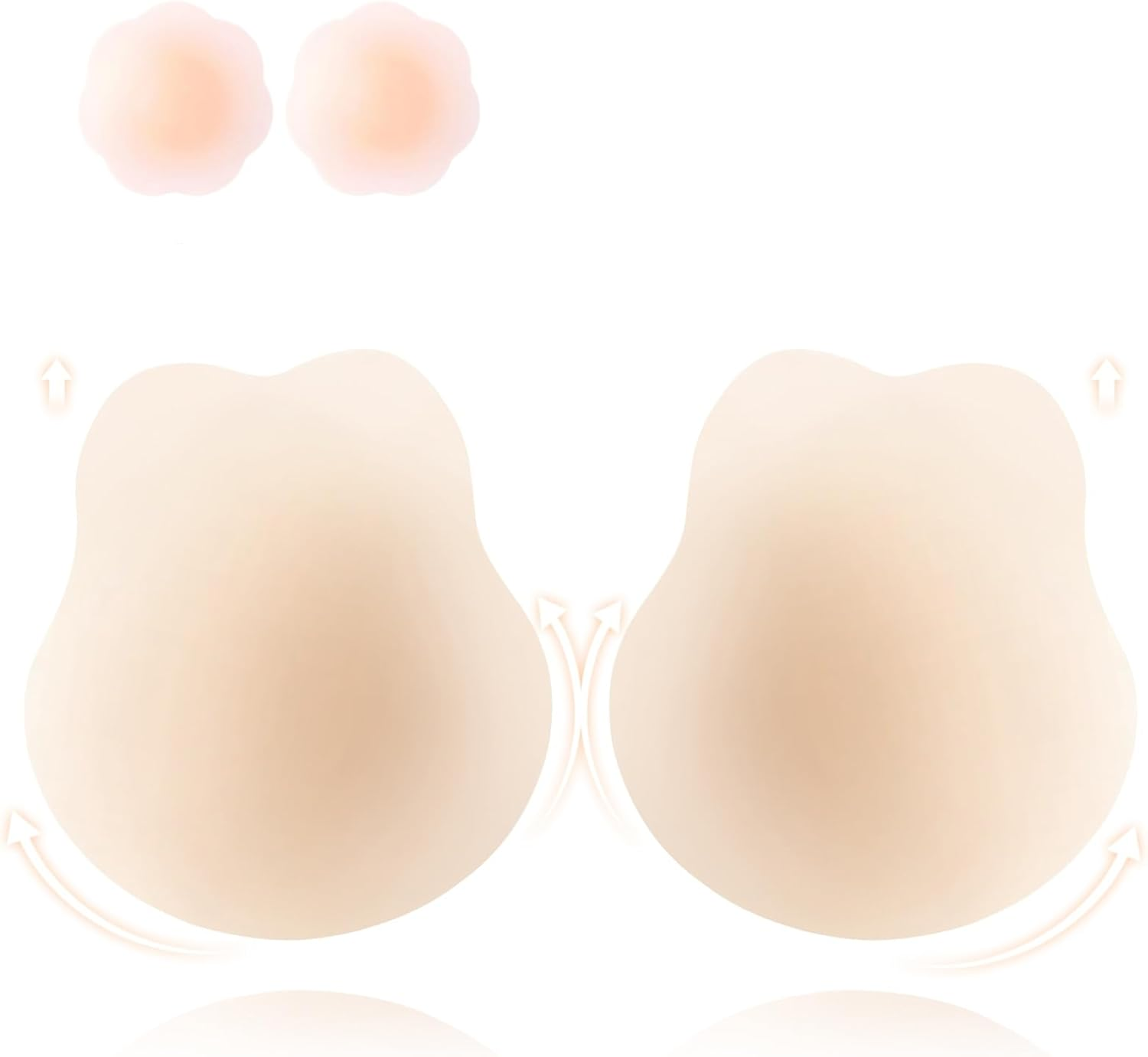 Lift Sticky Bra Push Up, Backless Bra Skin-Friendly Nipple Covers, Adhesive Strapless Bras for Women