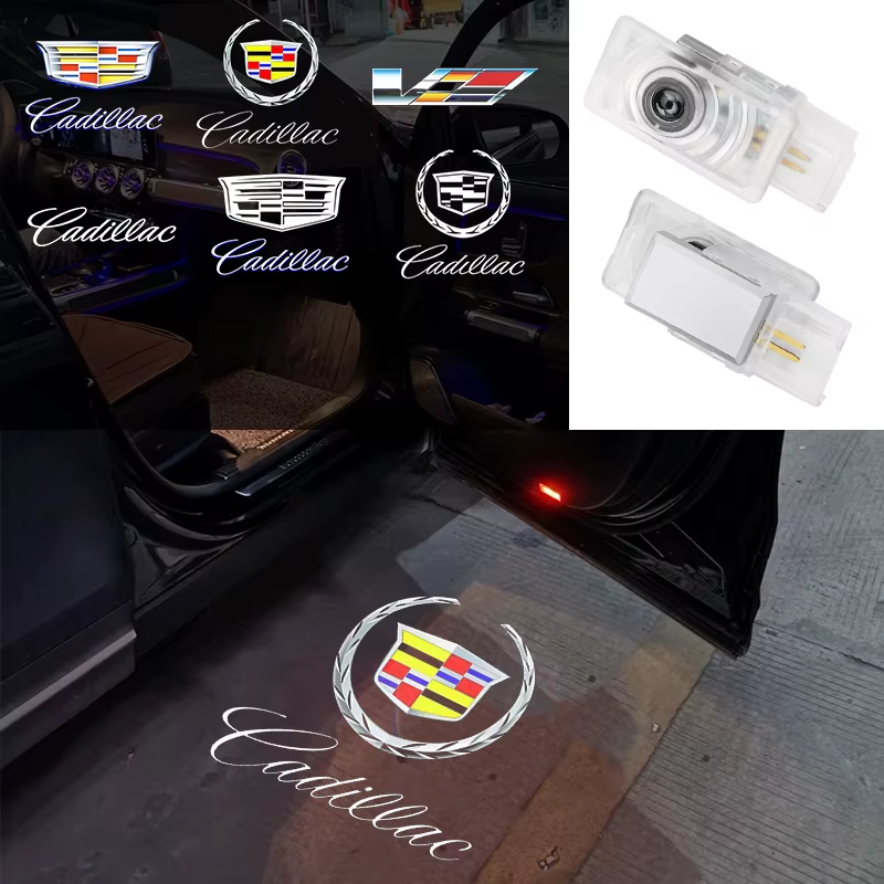 2Pcs LED Door Welcome Lights for Cadillac CT5 XT5 XT6 ATS CTS SRX XTS