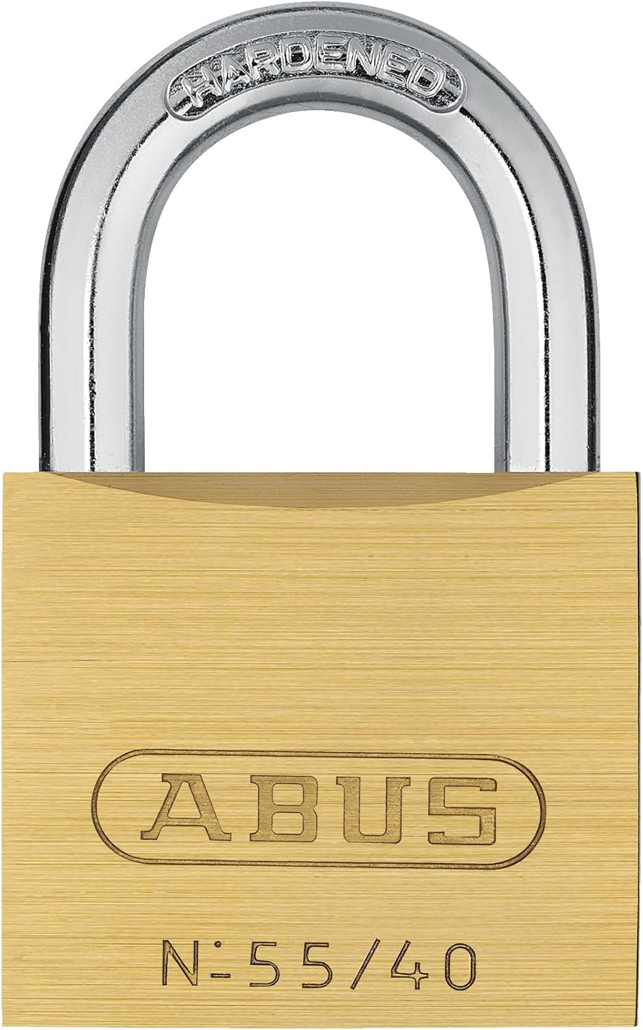 ABUS 55/40 Solid Brass Padlock with 2 Keys for School, Gym, Cabinet 1 1/2In (40Mm) Wide, Keyed Different