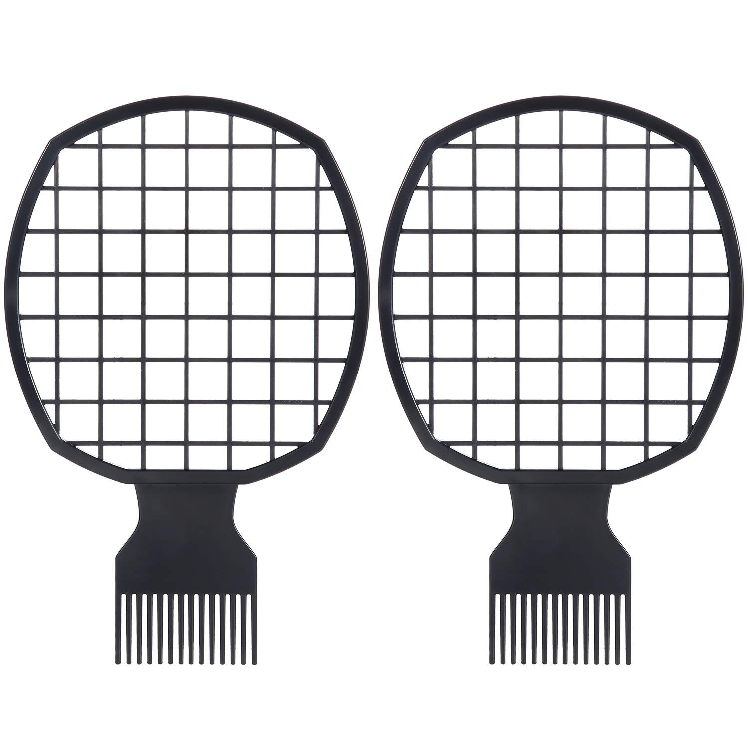 Twist Comb Curl Comb, 2 Pieces Afro Curl Twist Brush Tool for Natural and Coiled Hair (Black)