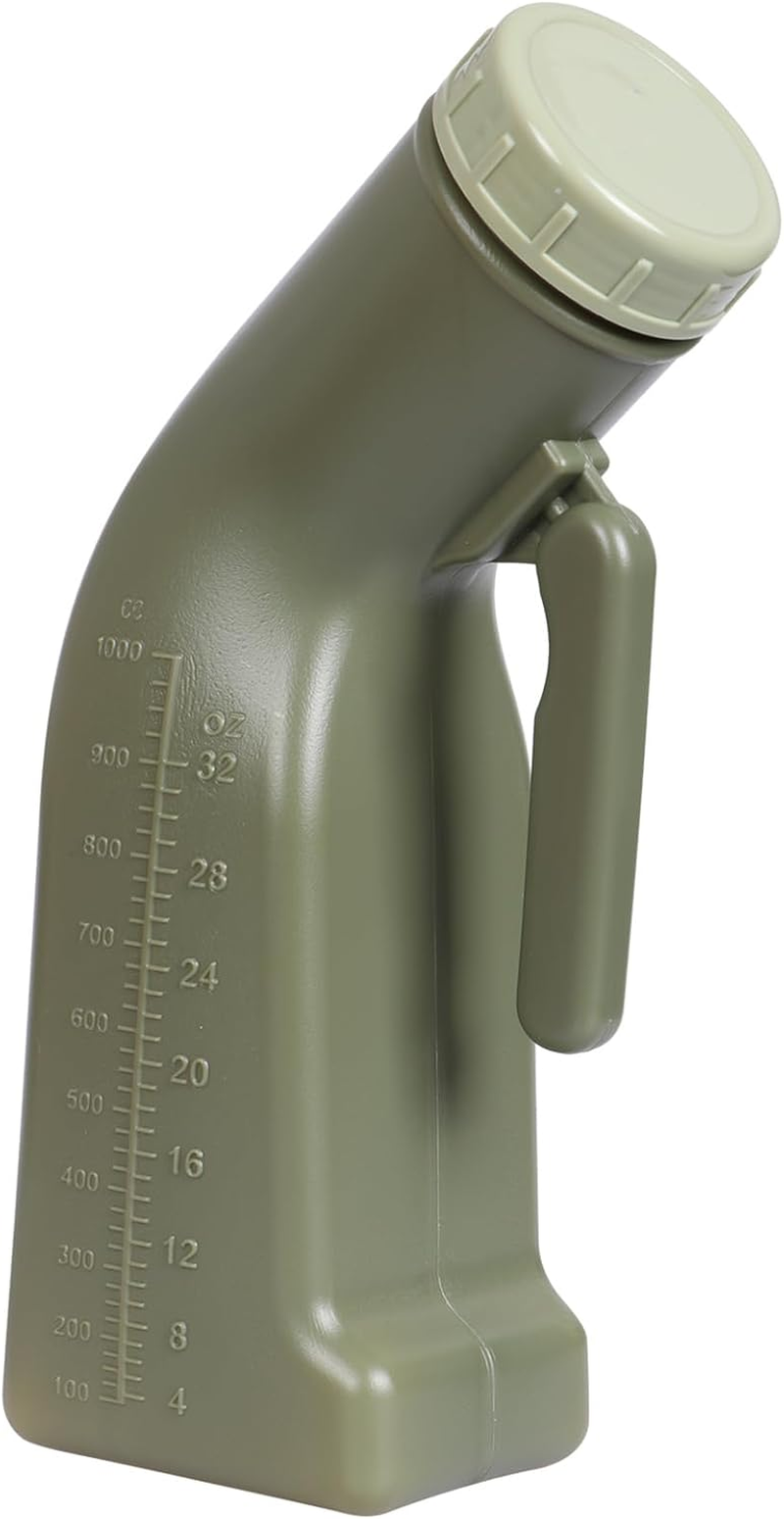Urinals for Men Male Urinal Bottle Spill Proof with Screw Cap Lid Plastic Pee Bottles Portable  Pee Container for Car Elderly 1000ML