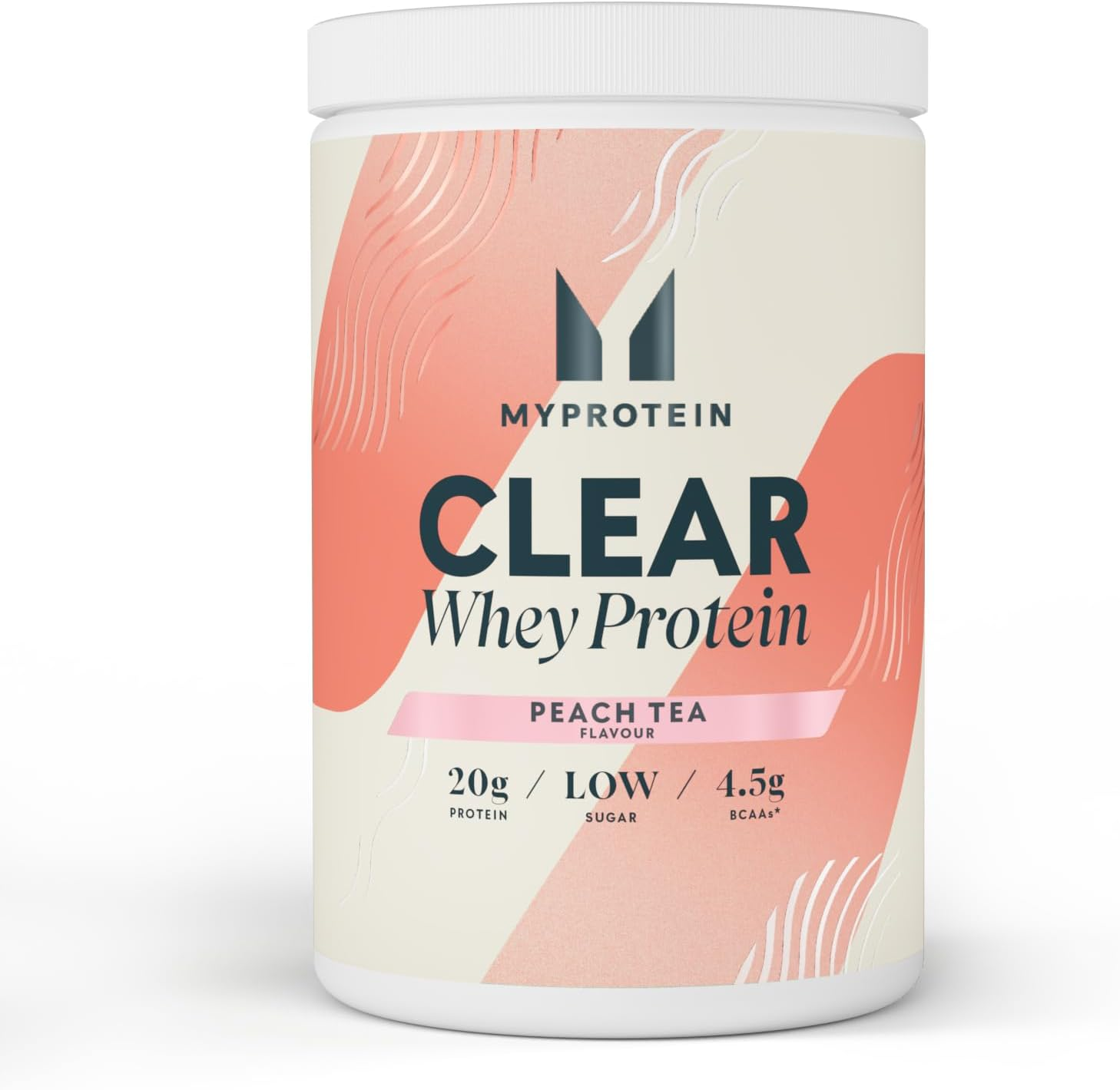 Clear Whey Isolate Protein Powder - Peach Tea - 488G / 20 Servings - Cool and Refreshing Whey Protein Shake Alternative - 20G Protein and 4.5G BCAA per Serving