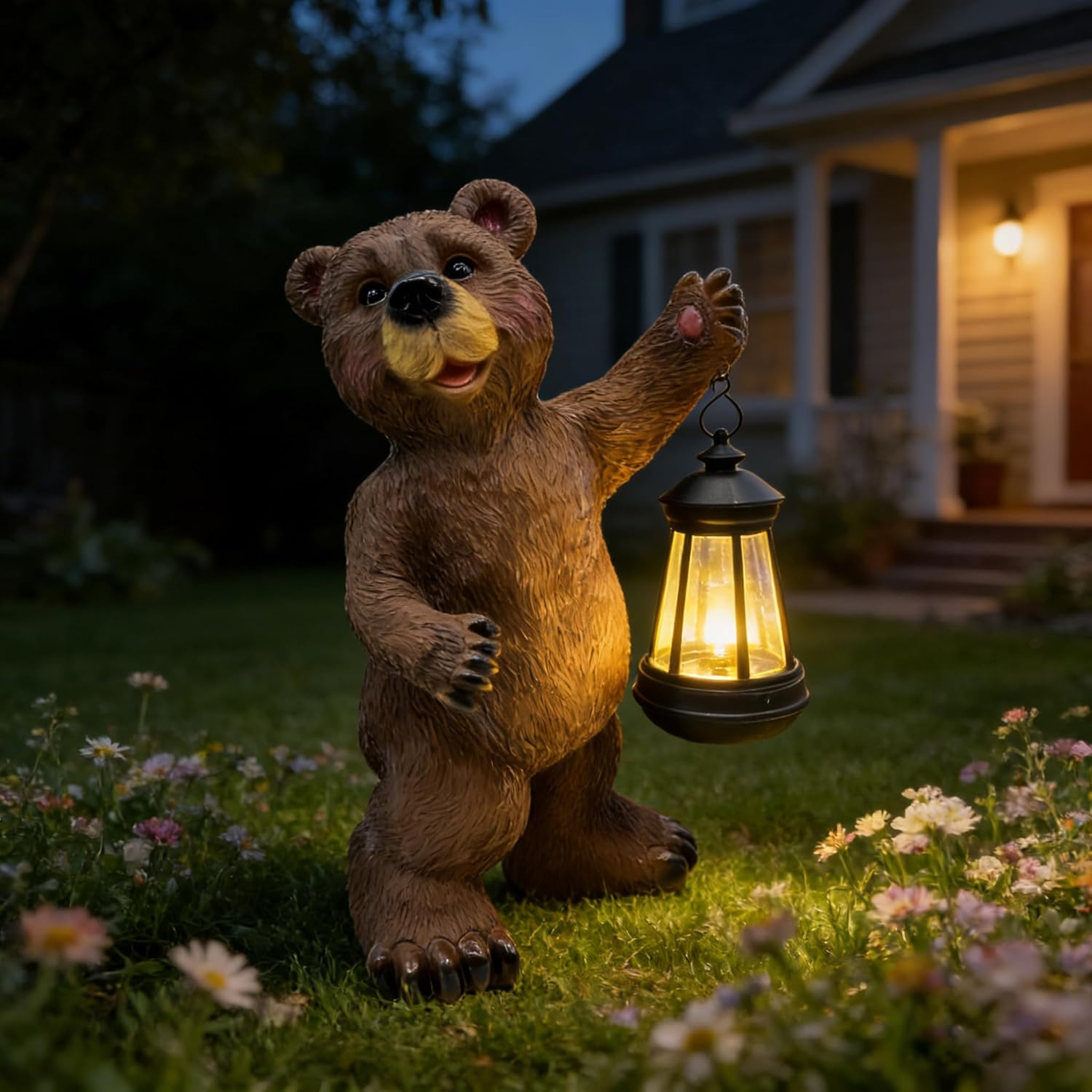 Solar Lantern Garden Statues Decor 14