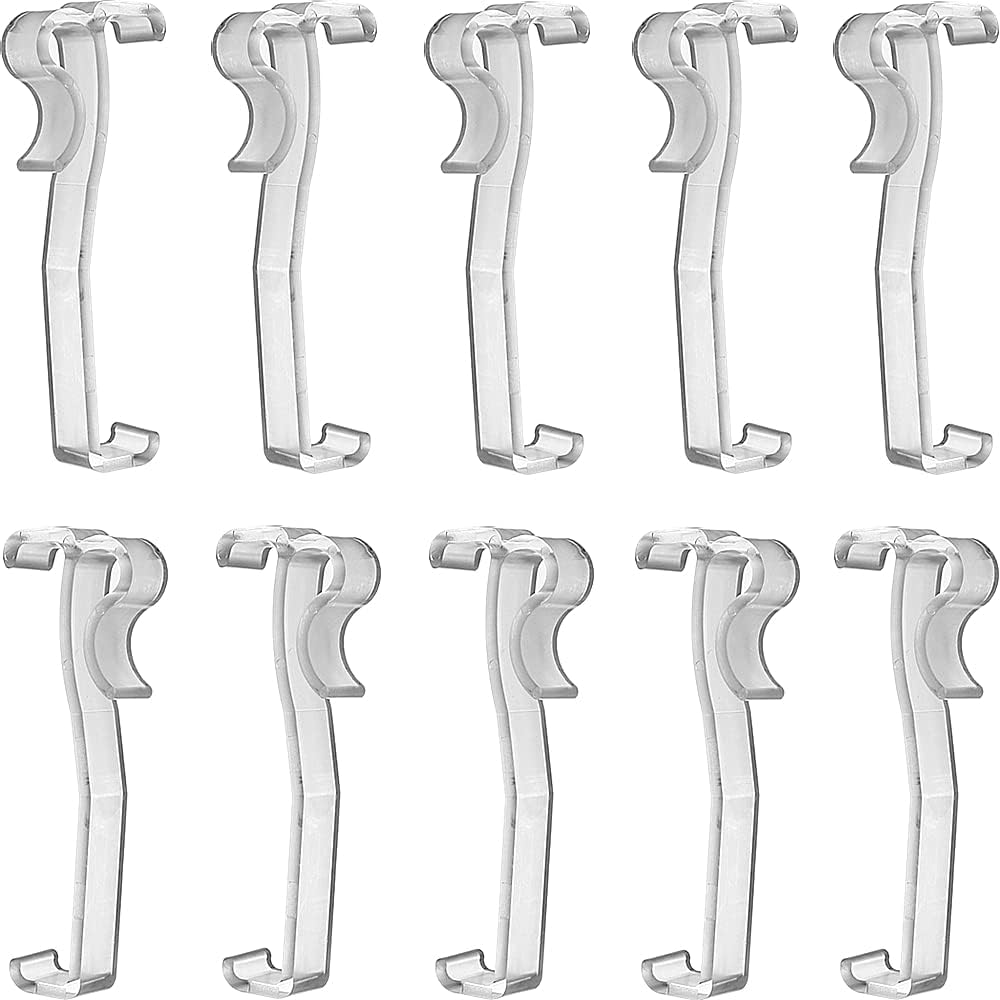 20Pcs Valance Clips 2-1/2'' Window Blinds Hidden Clip Clear Plastic for Horizontal Blinds Valance Retainer Holder for 2Inch(50Mm) Blinds