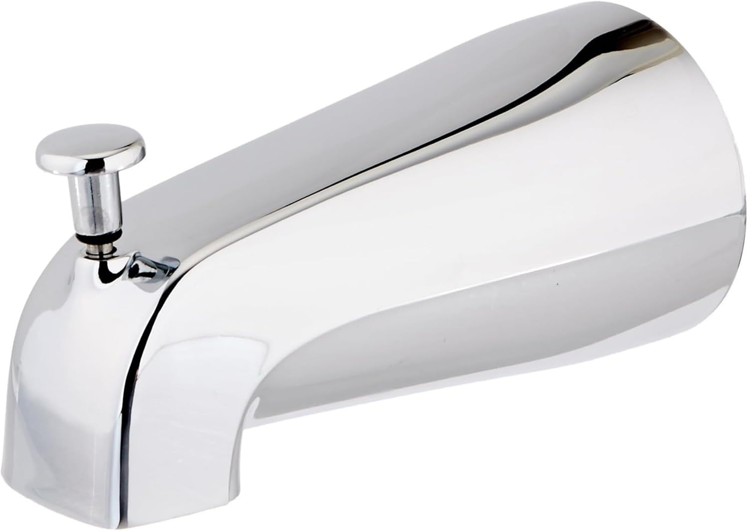 EZ-FLO 5-3/8 Inch Nose Diverter Tub Spout, 1/2 Inch IPS Connection, Chrome Finish, 15083