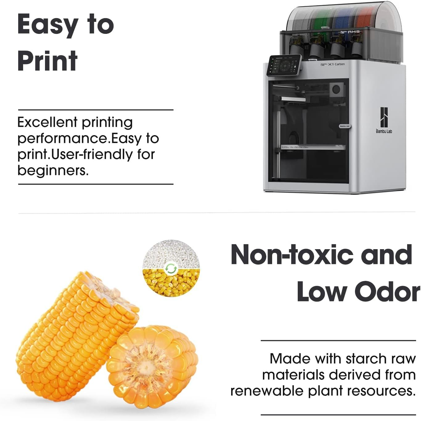 eSUN PLA Filament 1.75mm, 3D Printer Filament Upgraded PLA Filament, Dimensio... - Picture 5 of 17