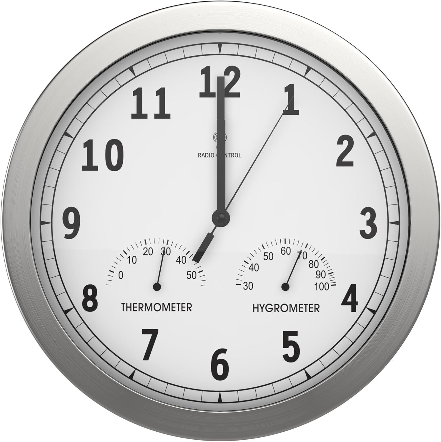 Bonvivo Timerider Silent Radio Controlled Wall Clock – 12