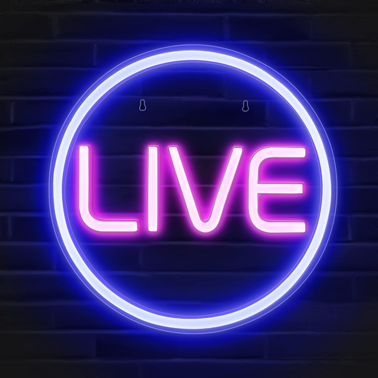 LED Neon Signs - Live on Air Light for Twitch, Tiktok, Youtube Streamers/Gamers - Cool Streaming/Recording Sign - round LED for Studio, Wall, Bedroom, Game Room Decor