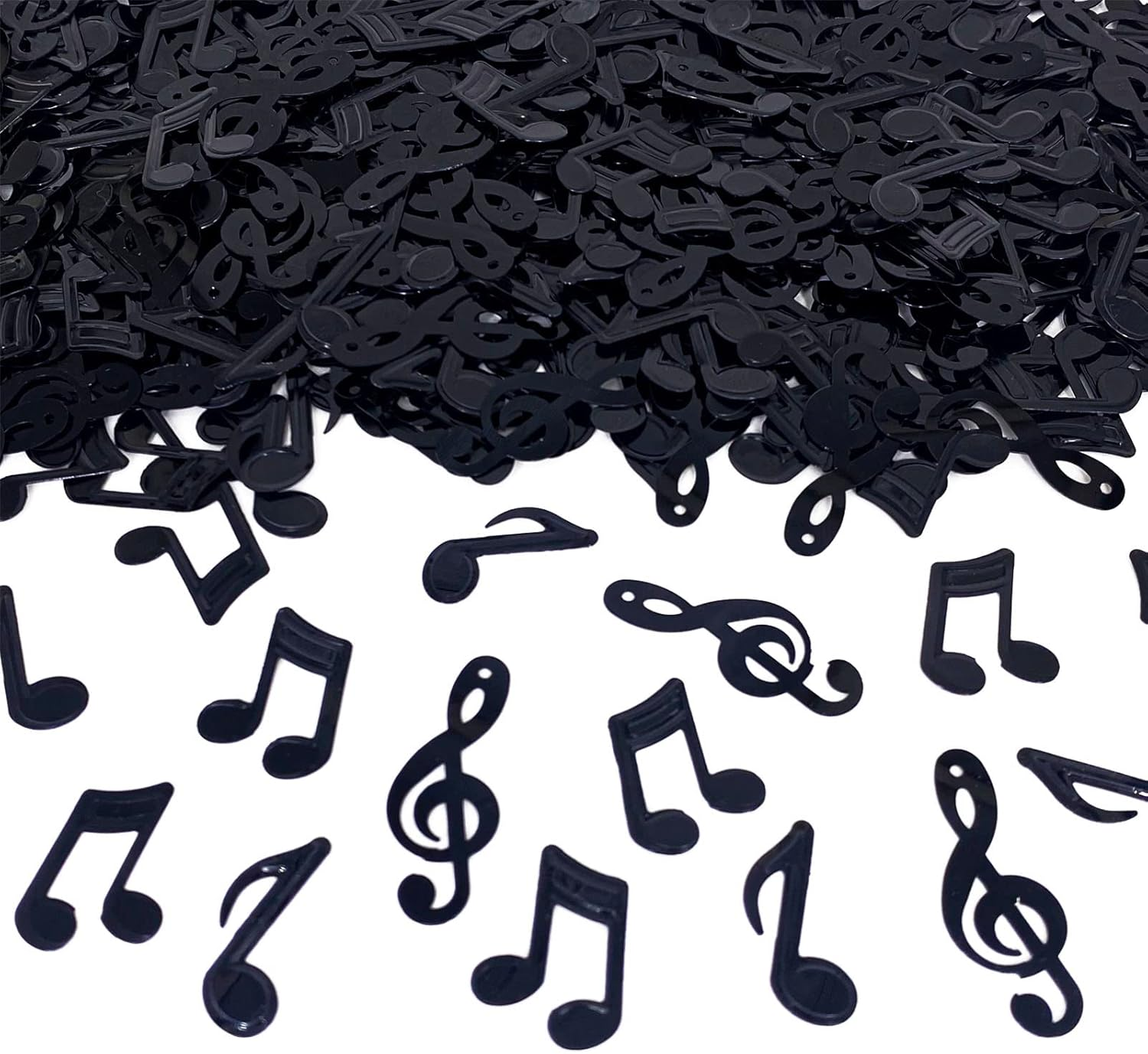 Confetti Musical Notes Confetti Black Musical Clef Cutout for Music Party Rec...