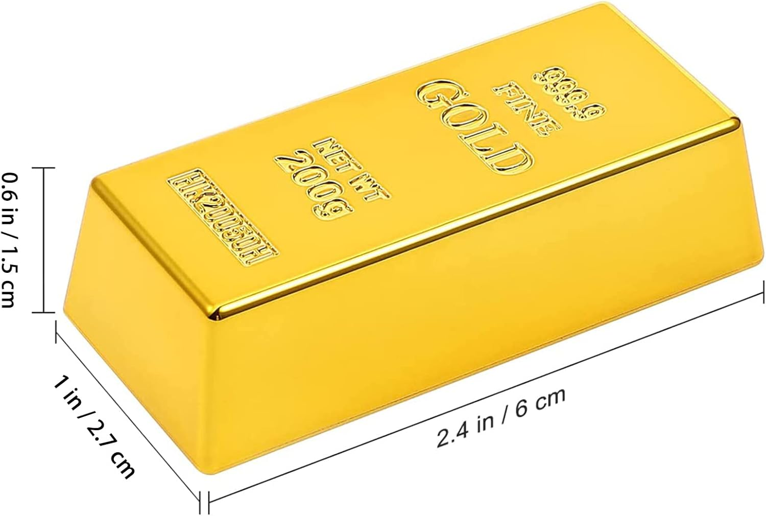 3pcs Simulated Treasure Fake Plastic Golden Brick Bullion, Gold Bar Paperweig... - Picture 6 of 15